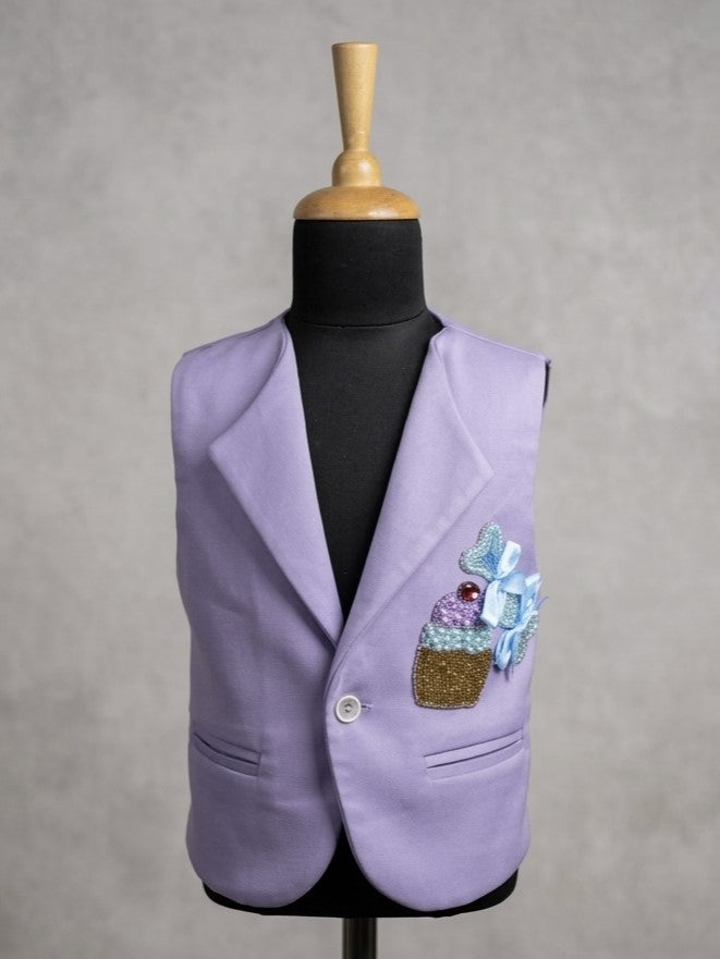 Boys Birthdays Dresses Online, Light Purple Party Vest