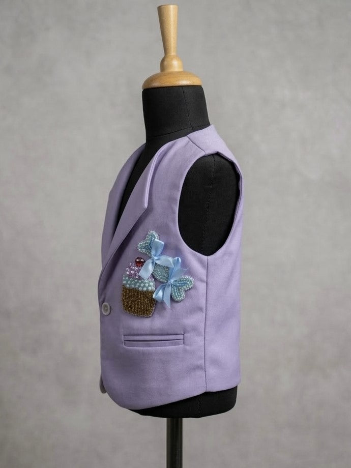 Boys Birthdays Dresses Online, Light Purple Party Vest