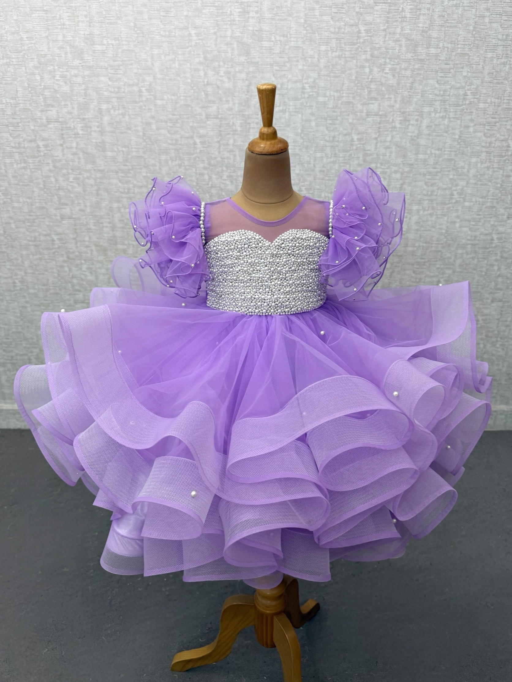 Princess Gown Online, Luxury Lilac Flower Girl Dress