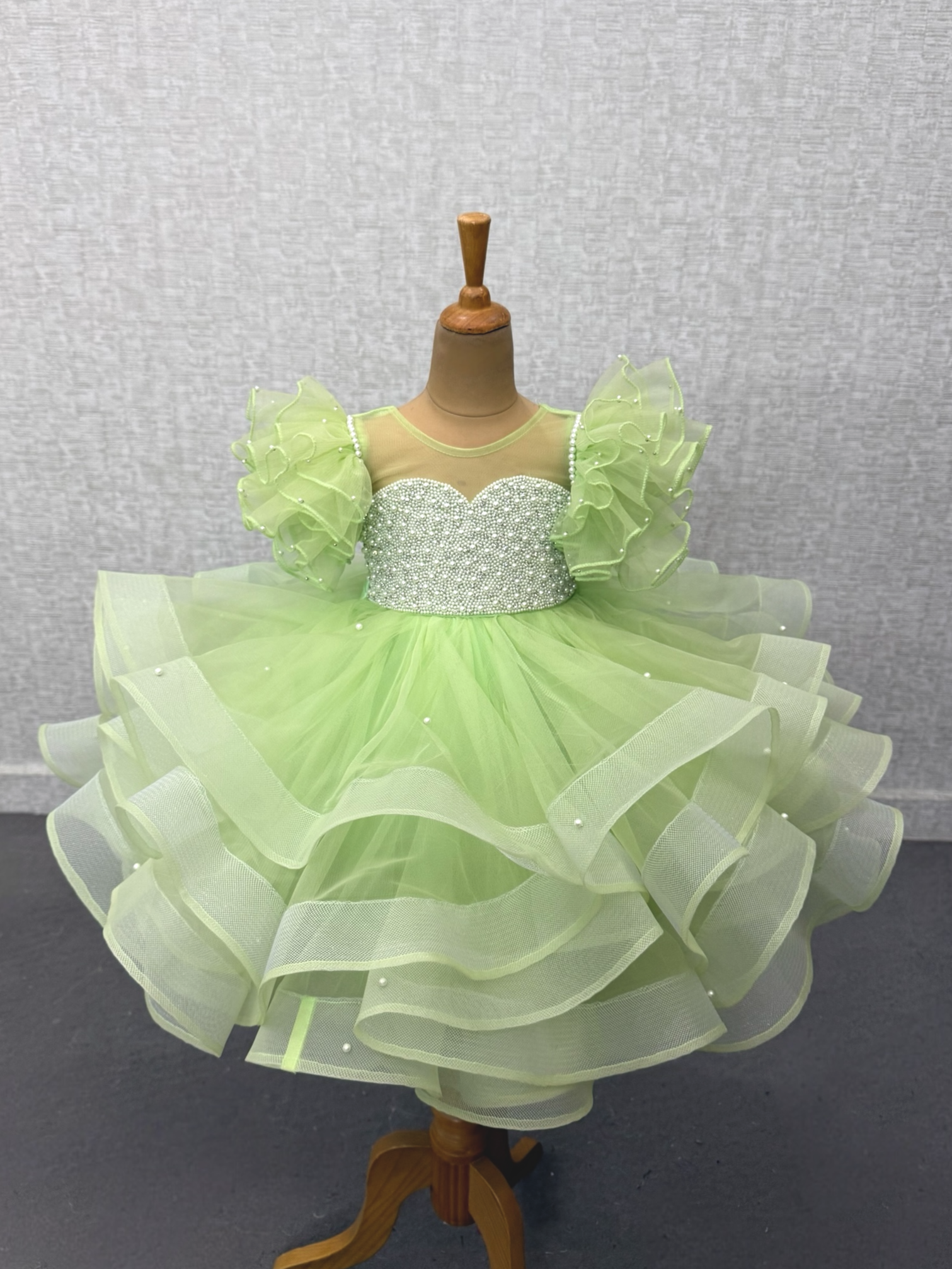 Girls Party Wear Online, Sage Green Flower Girl Dress