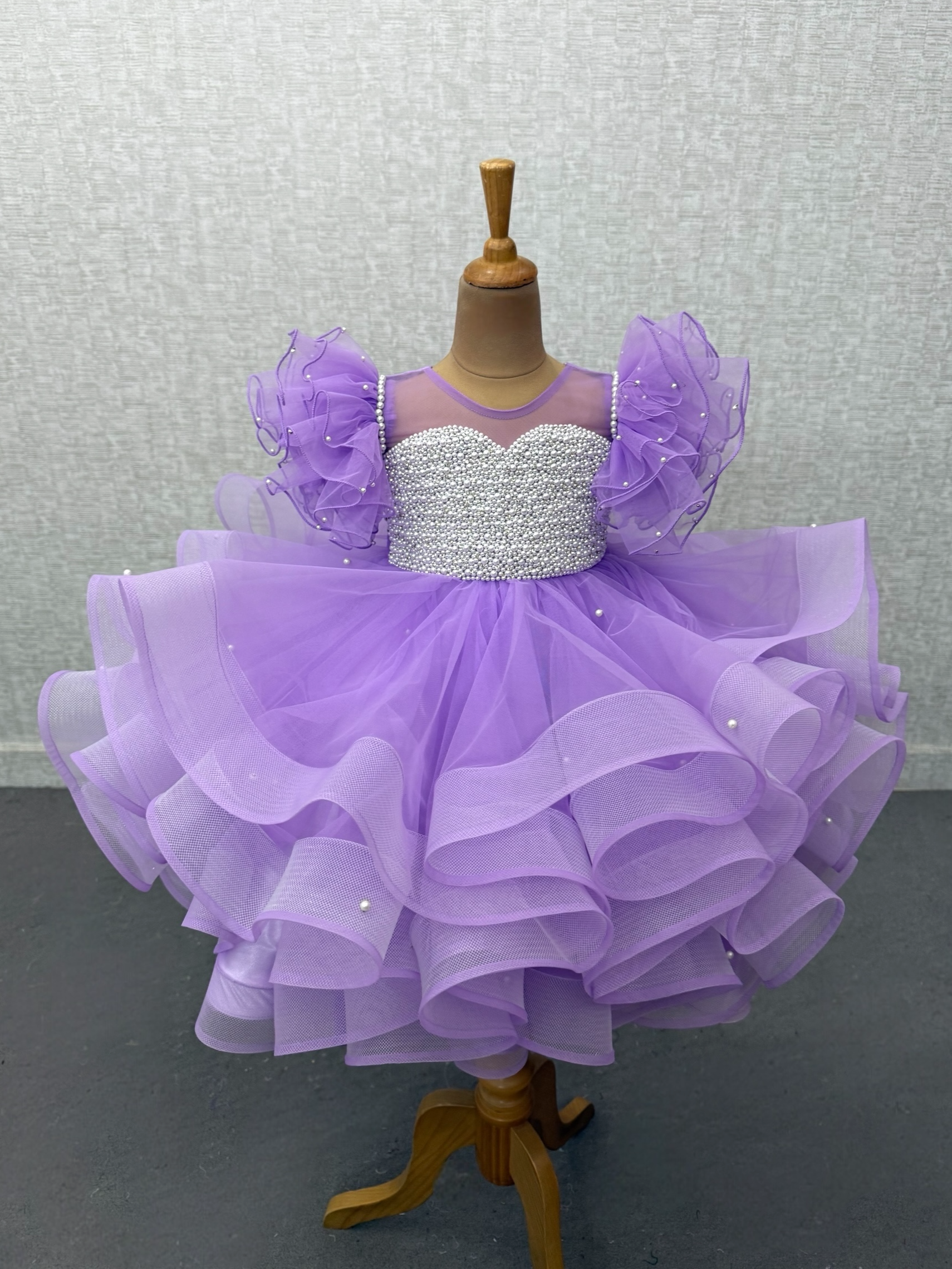 Princess Gown Online, Luxury Lilac Flower Girl Dress