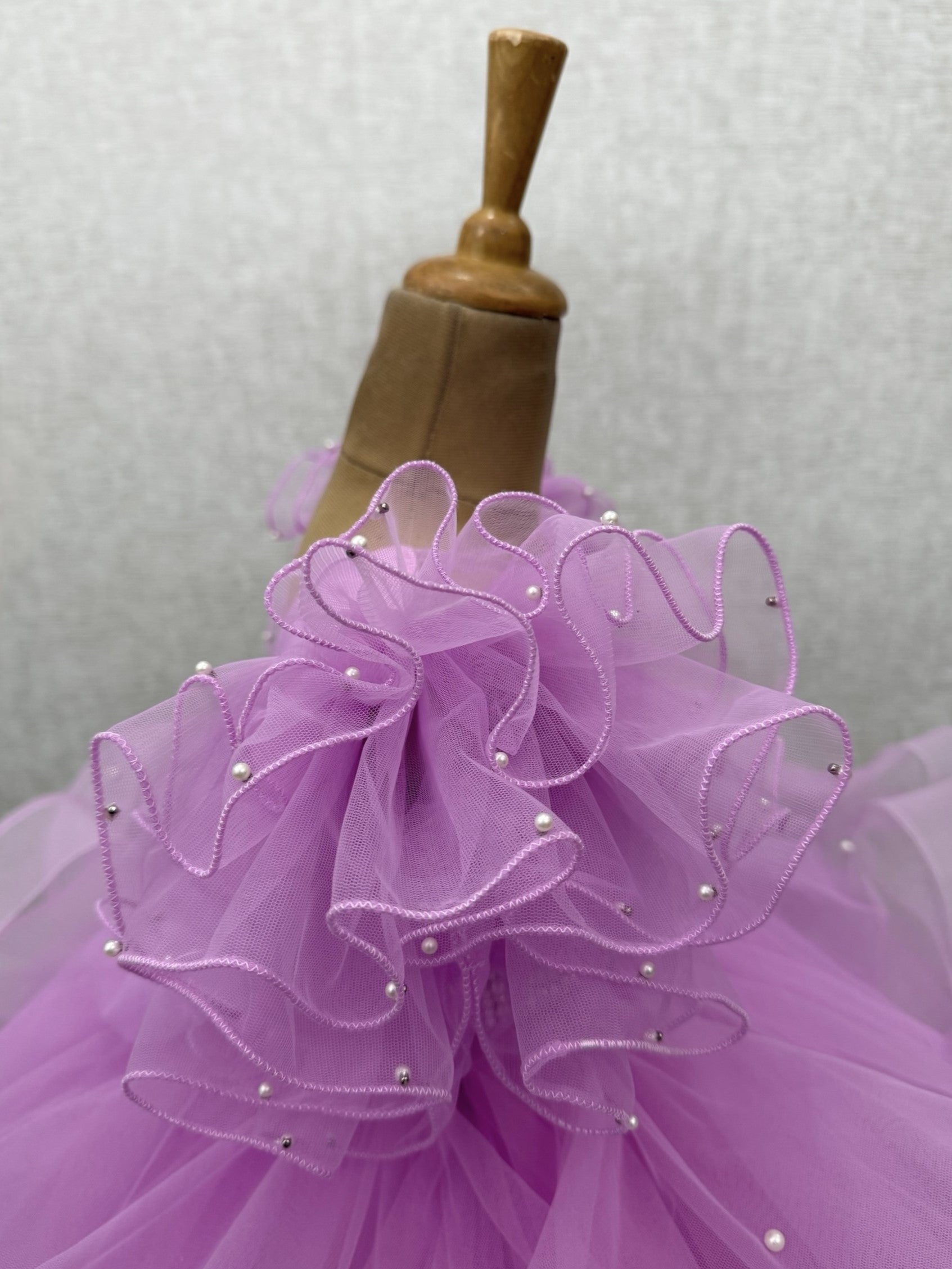 Panel Ball Gown Designs Online, Lavender Flower Girl Dress