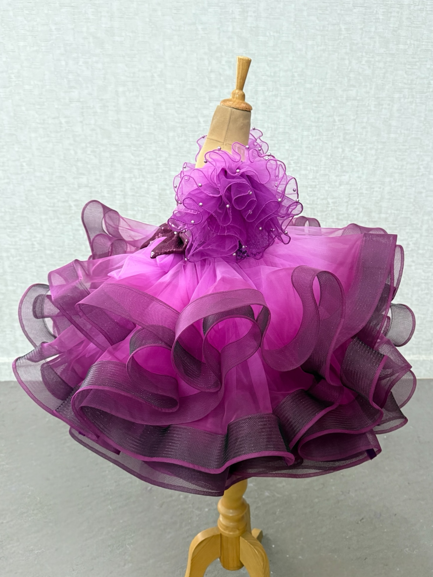Theme dress for baby girl Online, Violet Bloom Ombre Gown