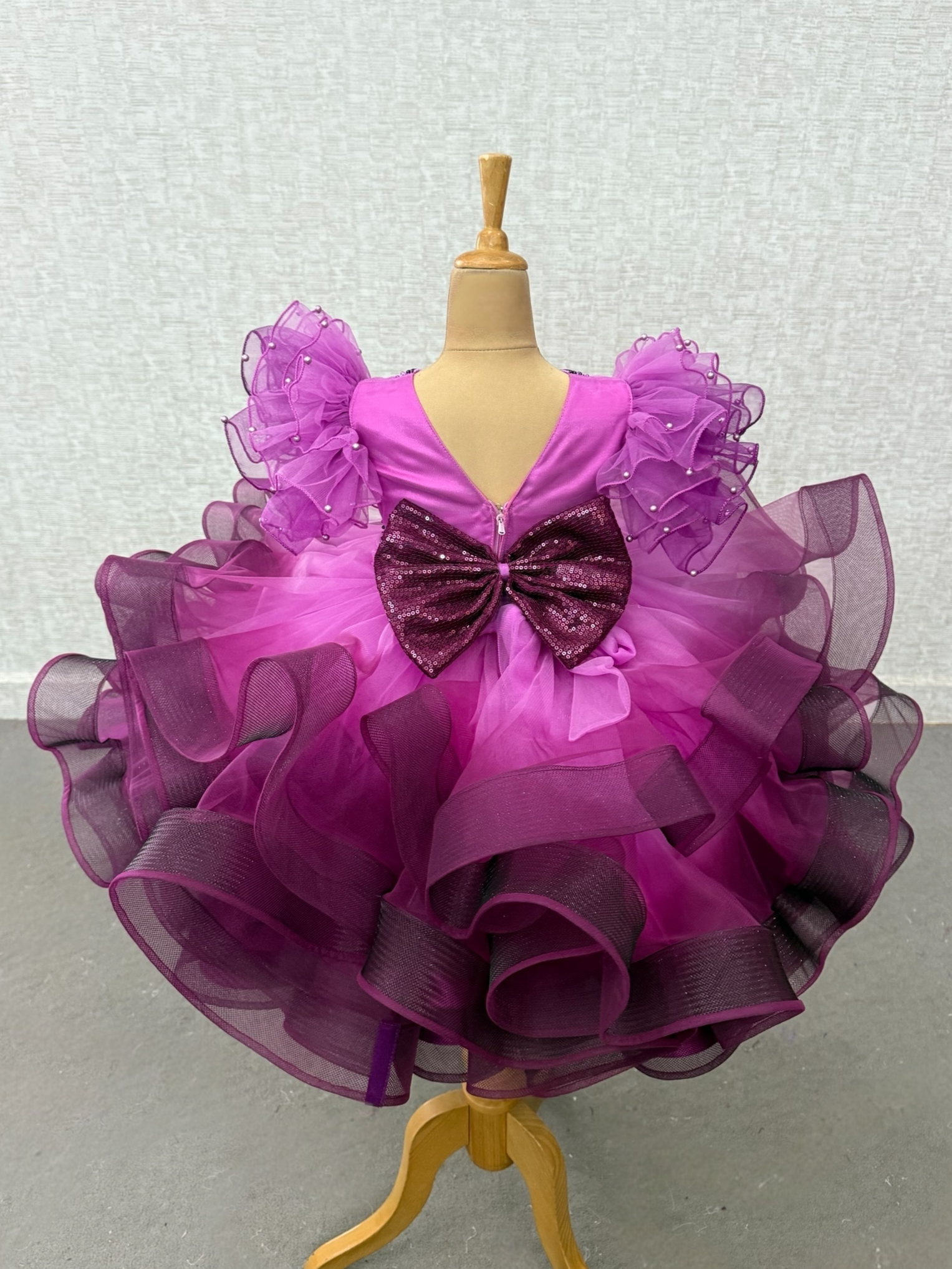 Theme dress for baby girl Online, Violet Bloom Ombre Gown