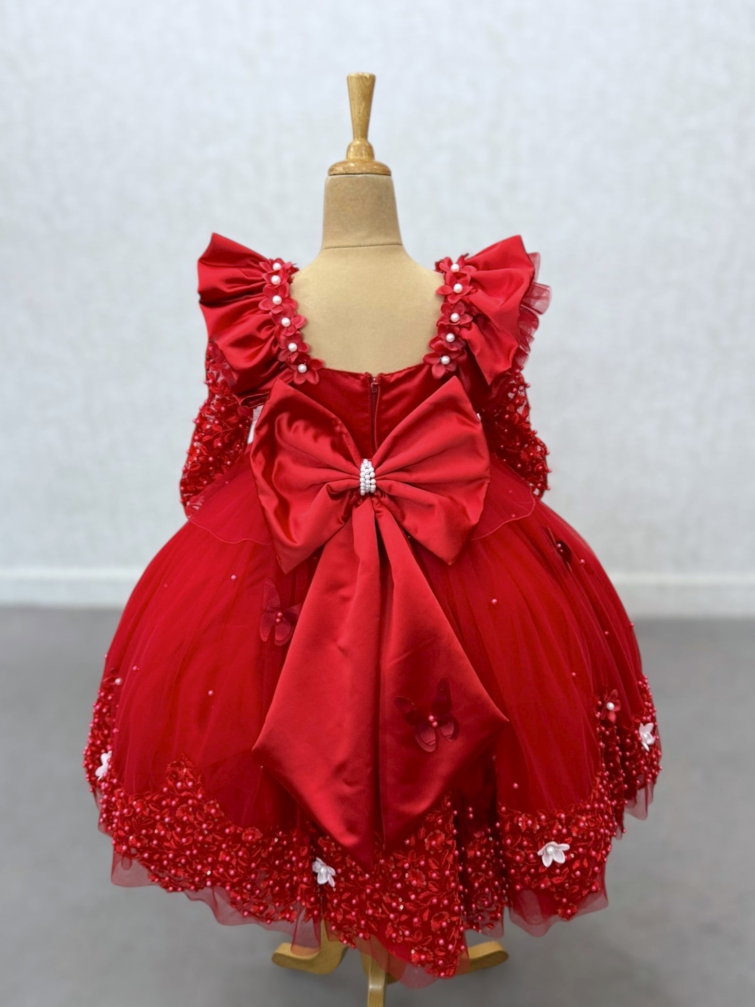 Royal Red Lace Ball Gown