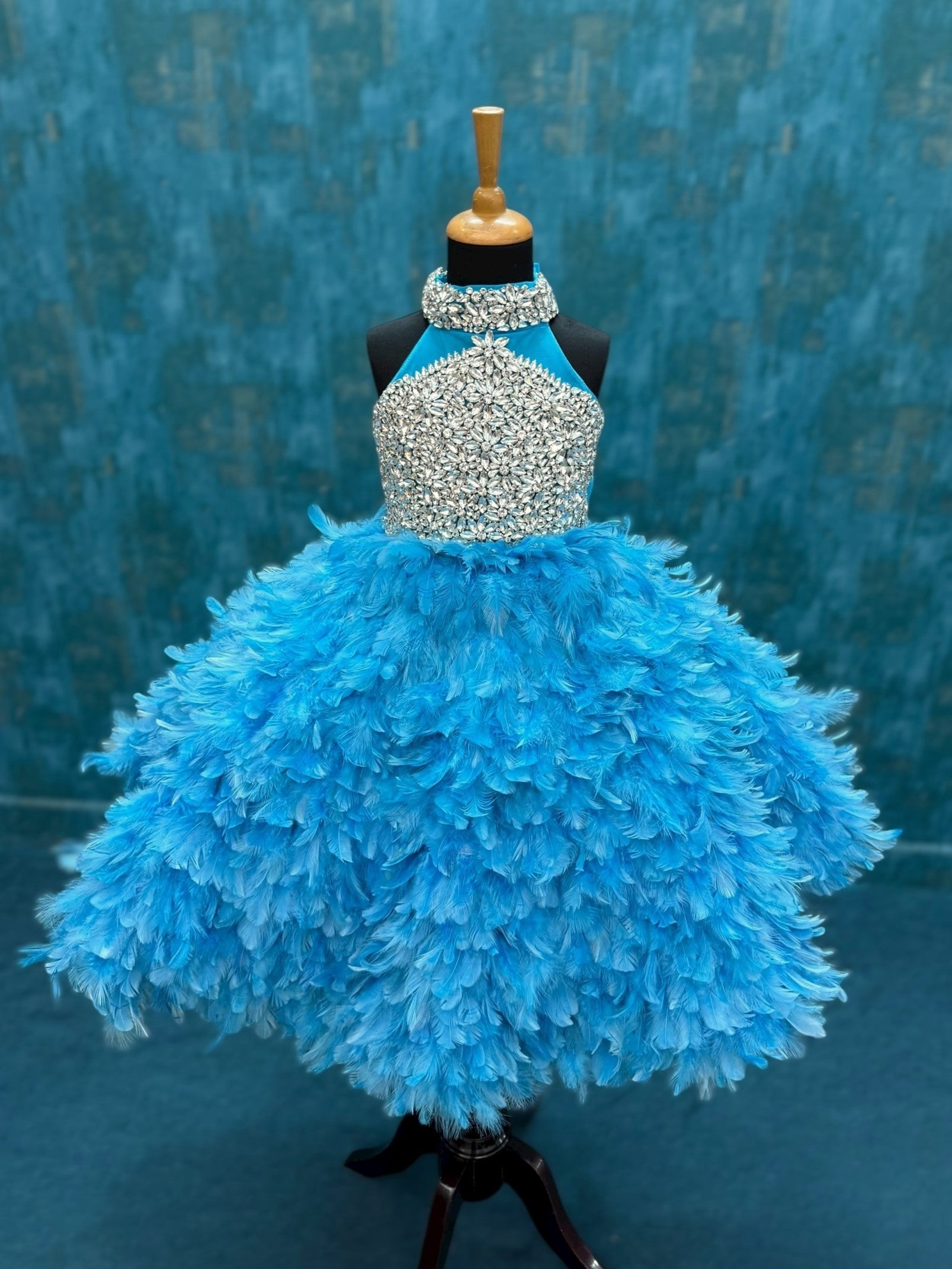 Feathered Sapphire Shine Couture