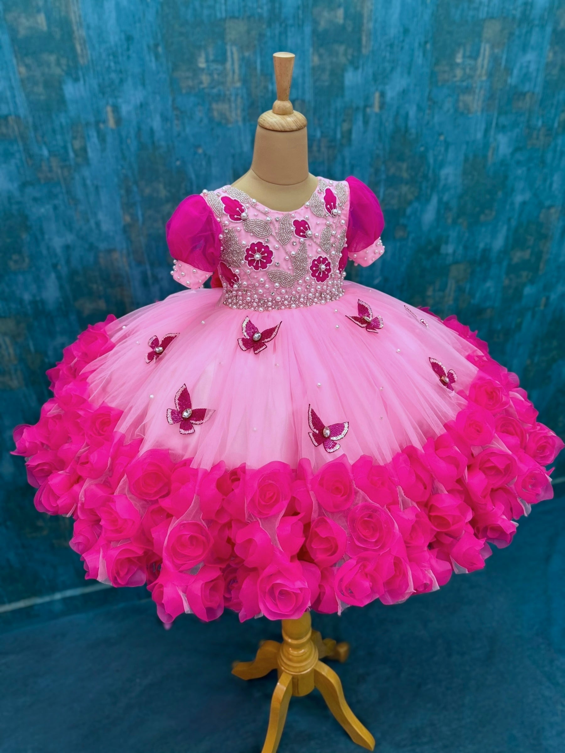 Pink Blossom Butterfly Gown