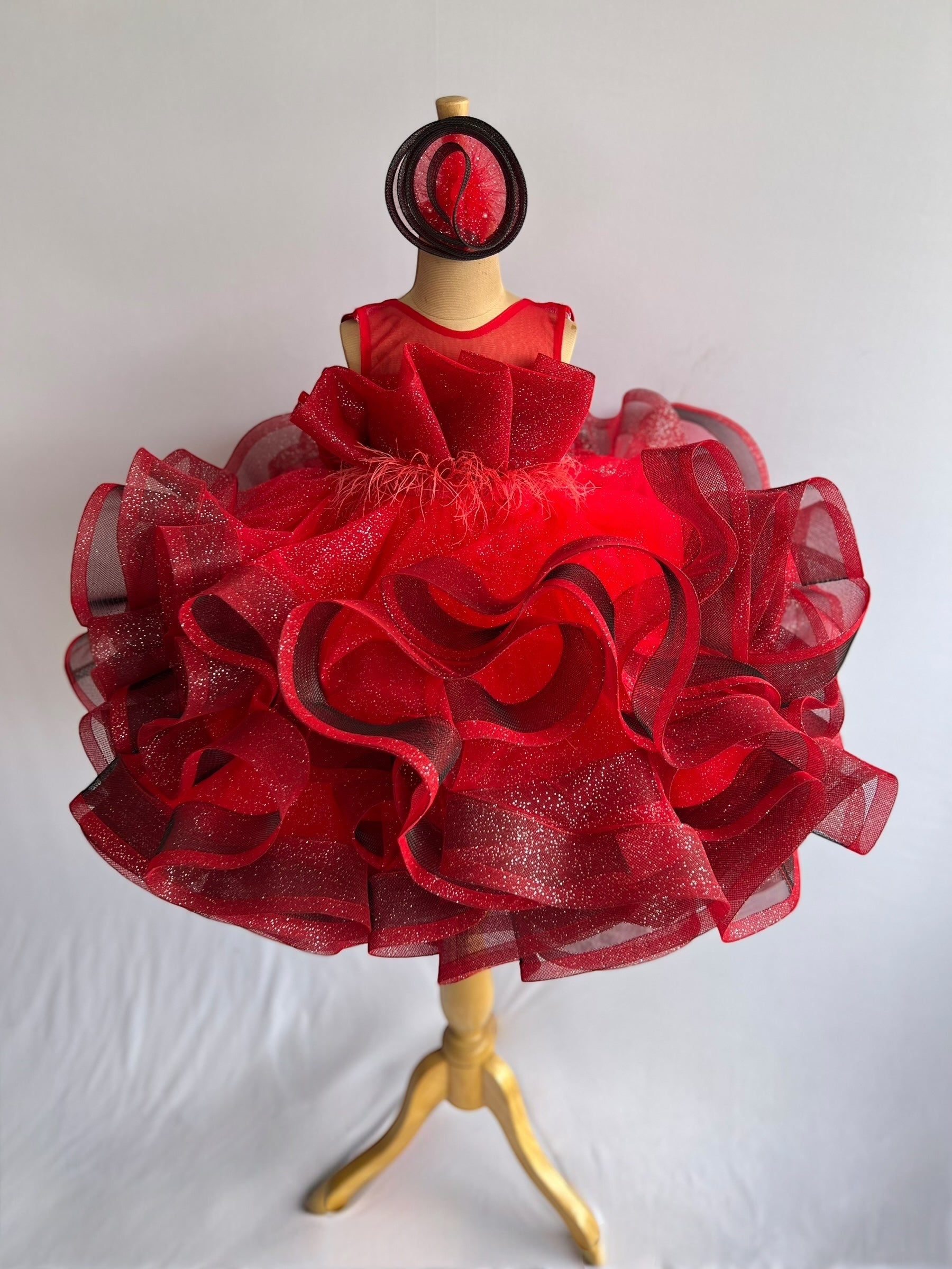 Cutie Ruby Ruffle Majesty Dress