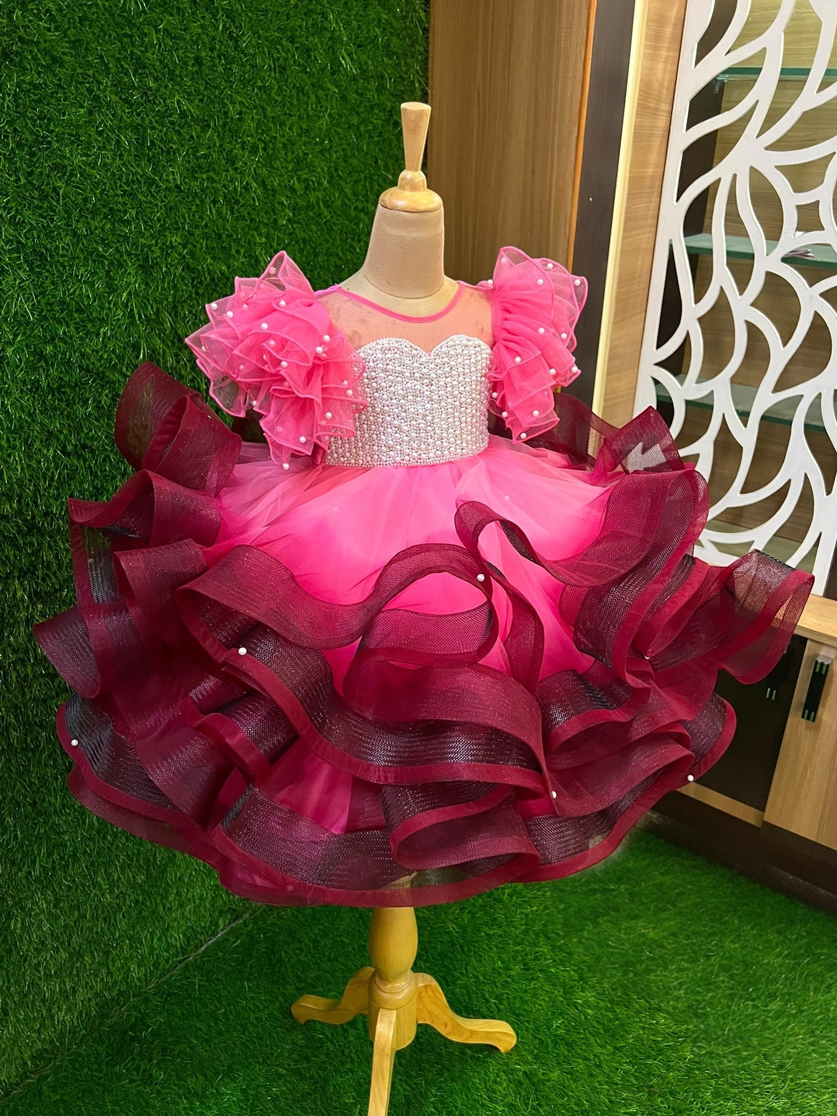 Ruby Rosette Bubble Princess Dress