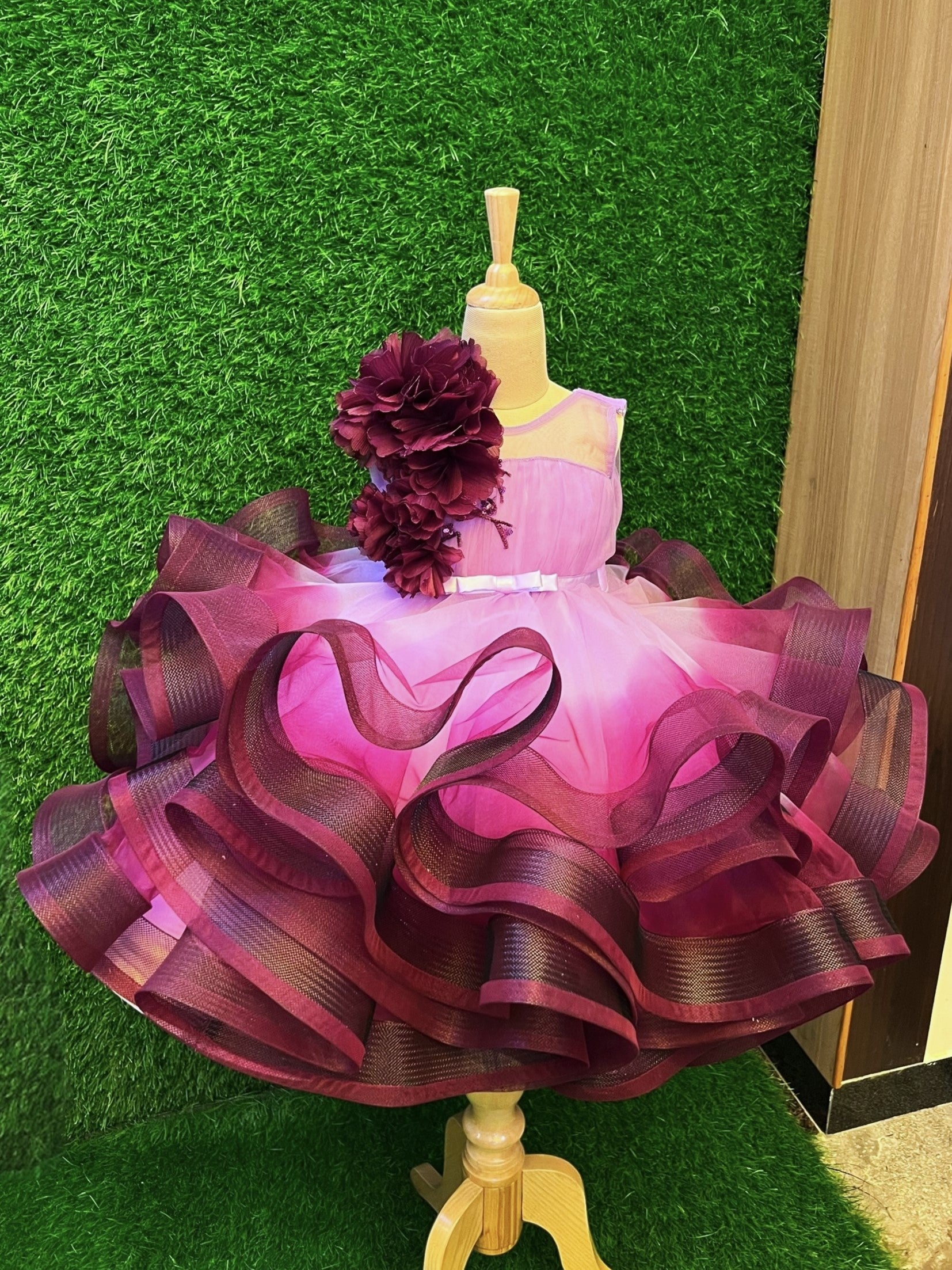 Floral Fantasy Ruffle Gown