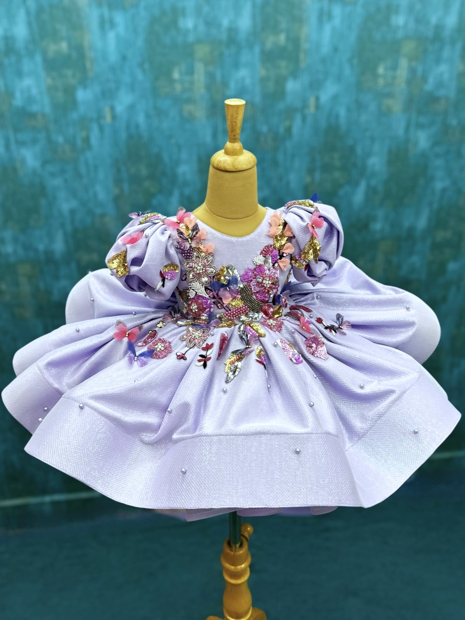 Enchanted Lavender Blossom Jewel Heirloom Princess Ball Gown