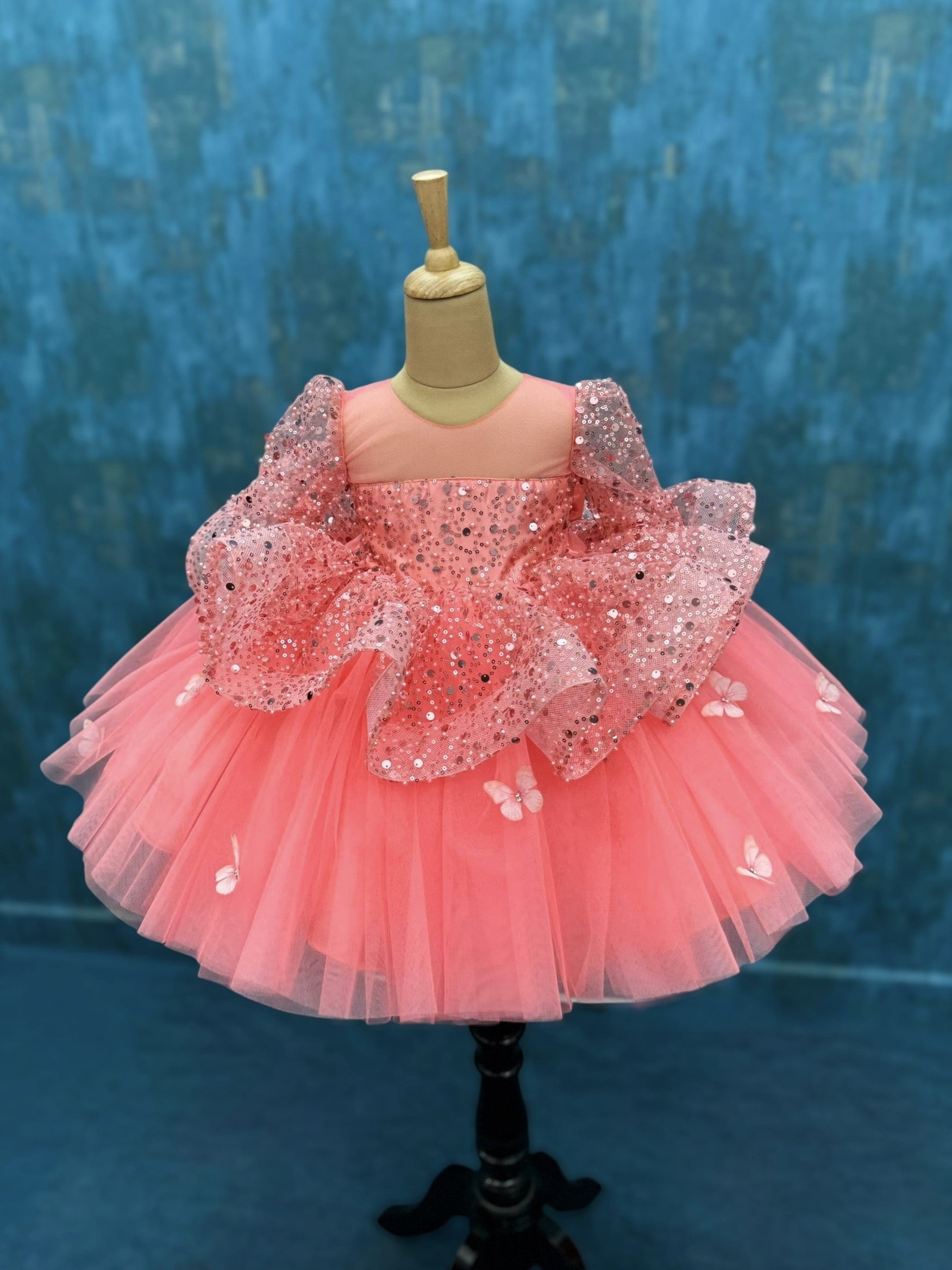 Rosé Fairy Flare Butterfly Princess Gown