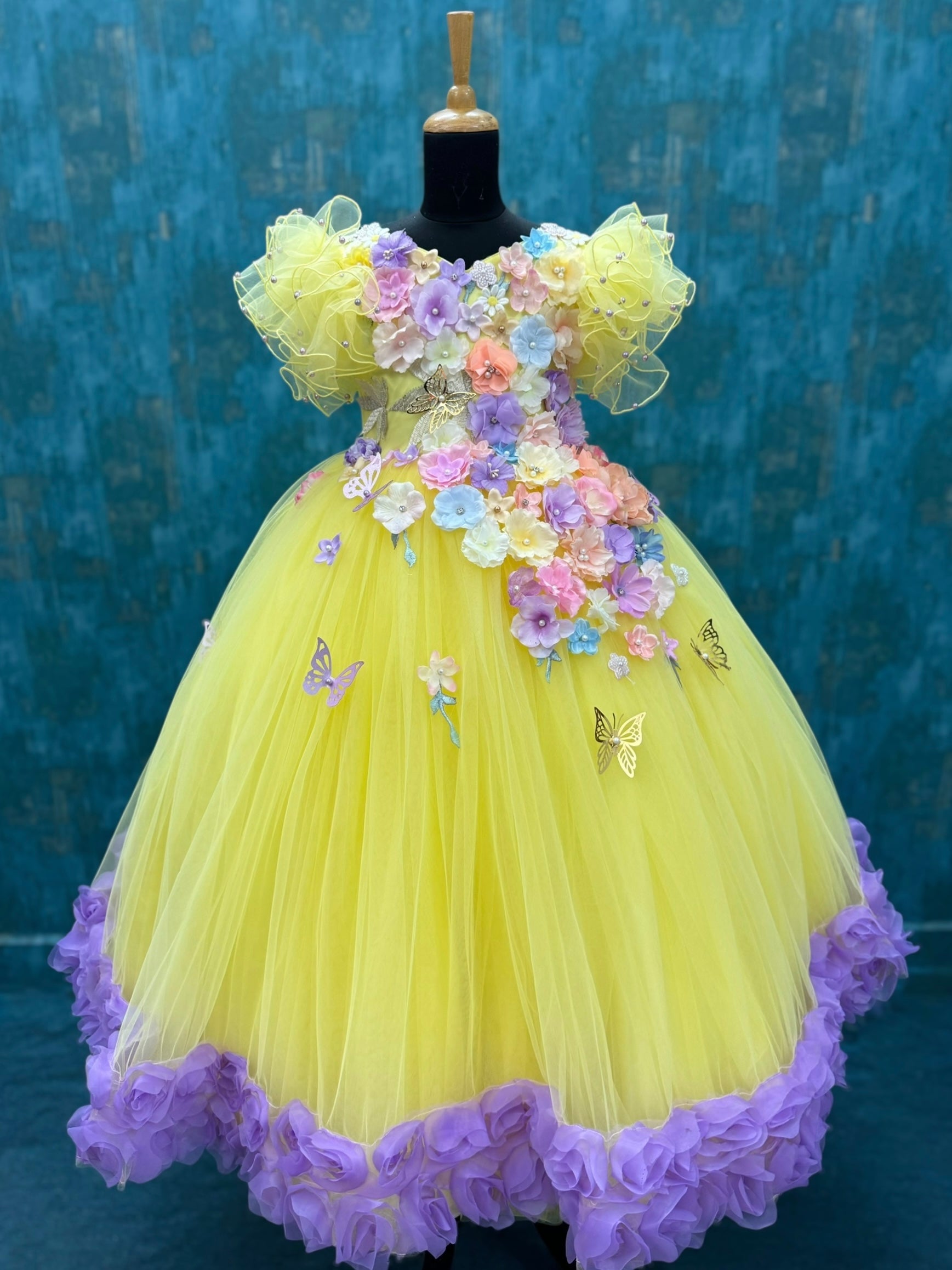 Spring Orchard Butterfly Blossom Ball Gown
