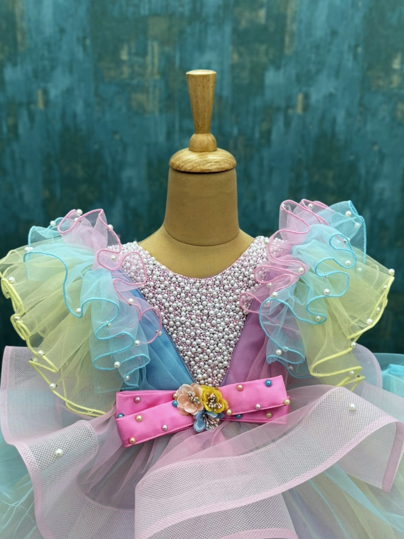 Unicorn Dream Crystal Ruffle Princess Gown