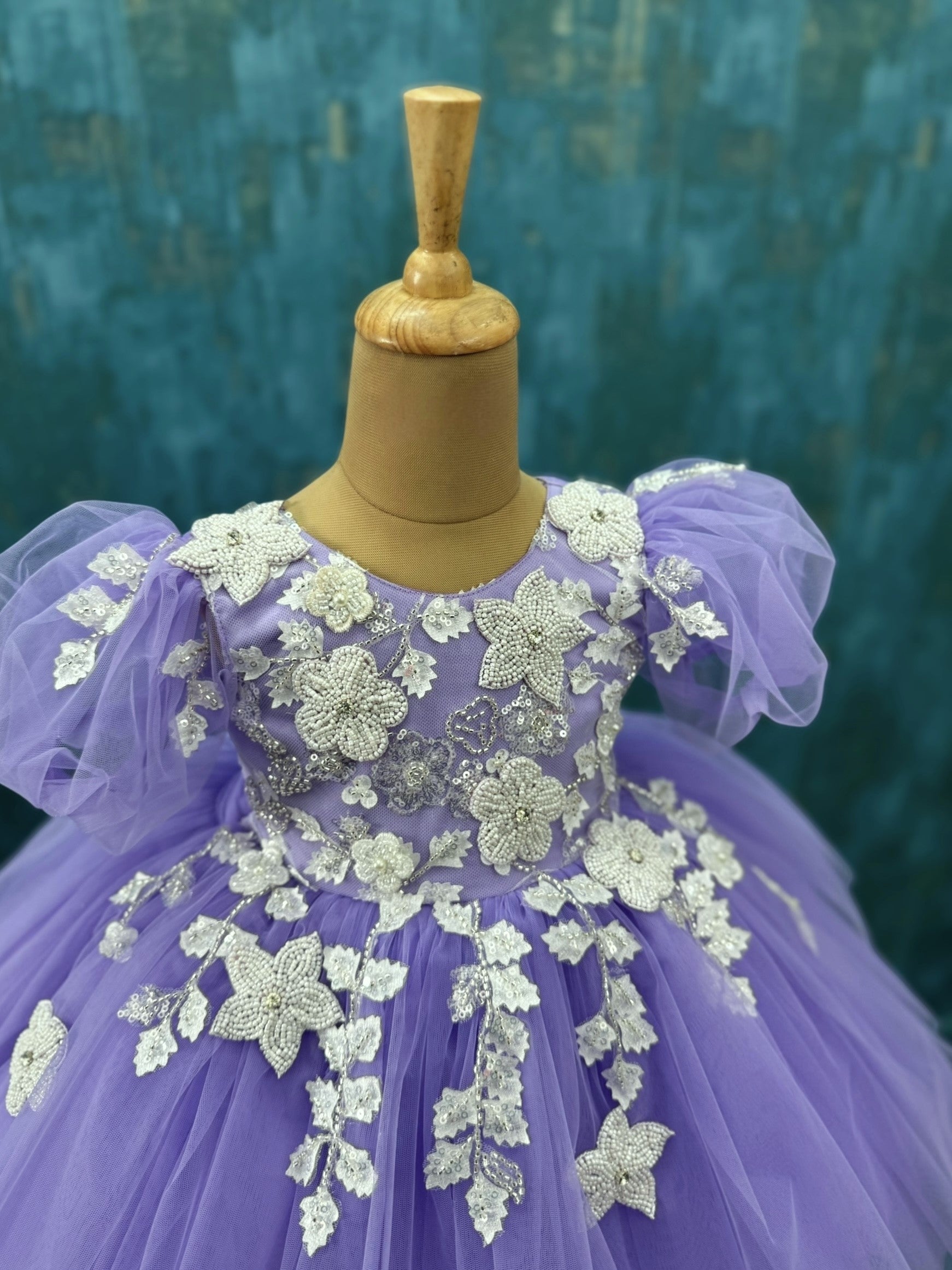 Lavender Dewdrop Pearl Garden Gown