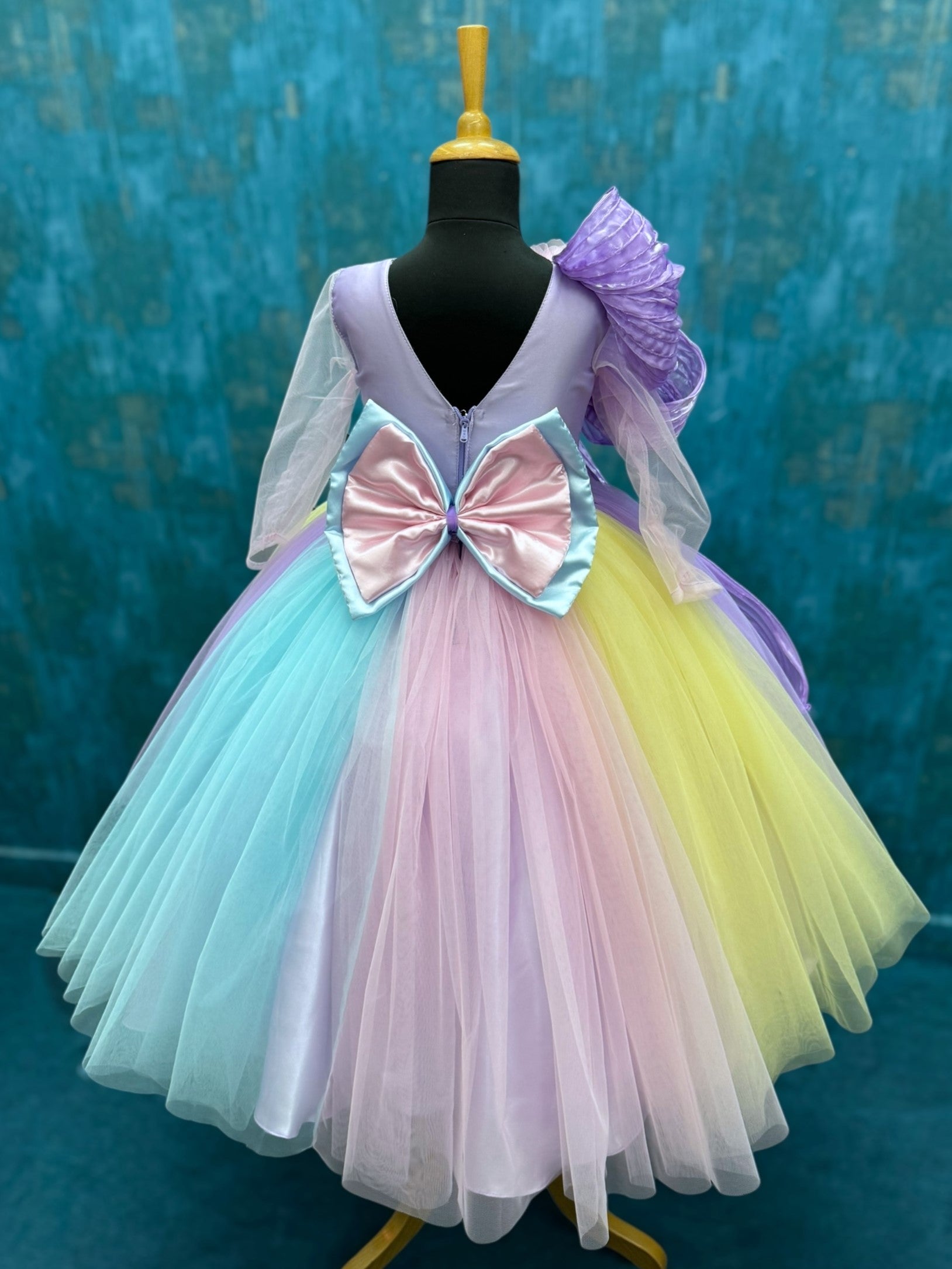 Ball gown for girls Online, Magical Rainbow Ombre Birthday Gown