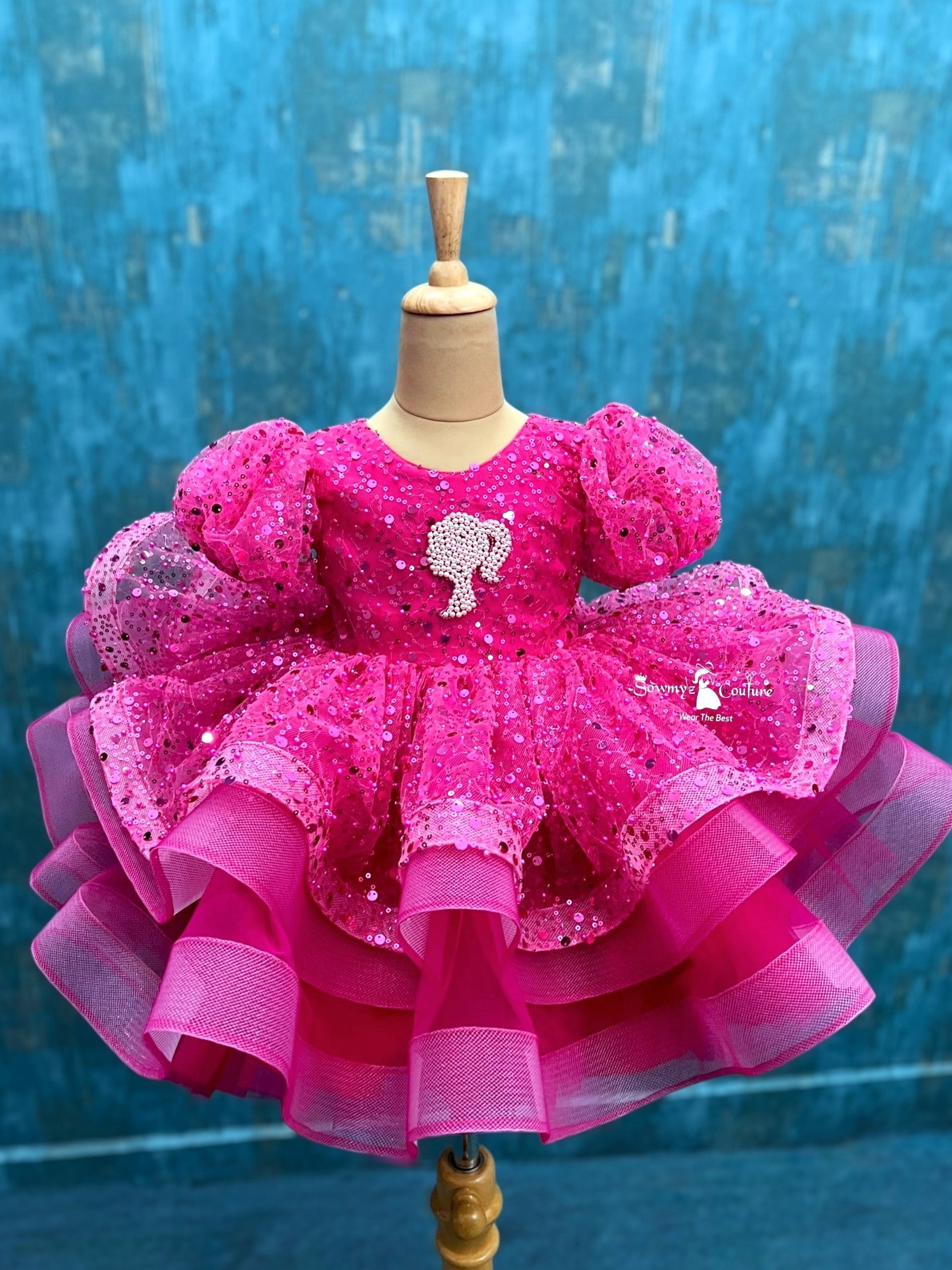 Fuchsia Sparkle Royale Party Gown