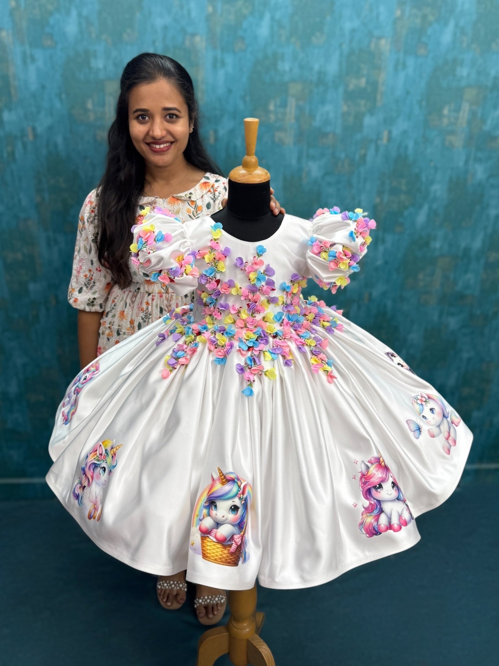 Kids Birthday Frocks Online, Magical Unicorn Theme Party Frock