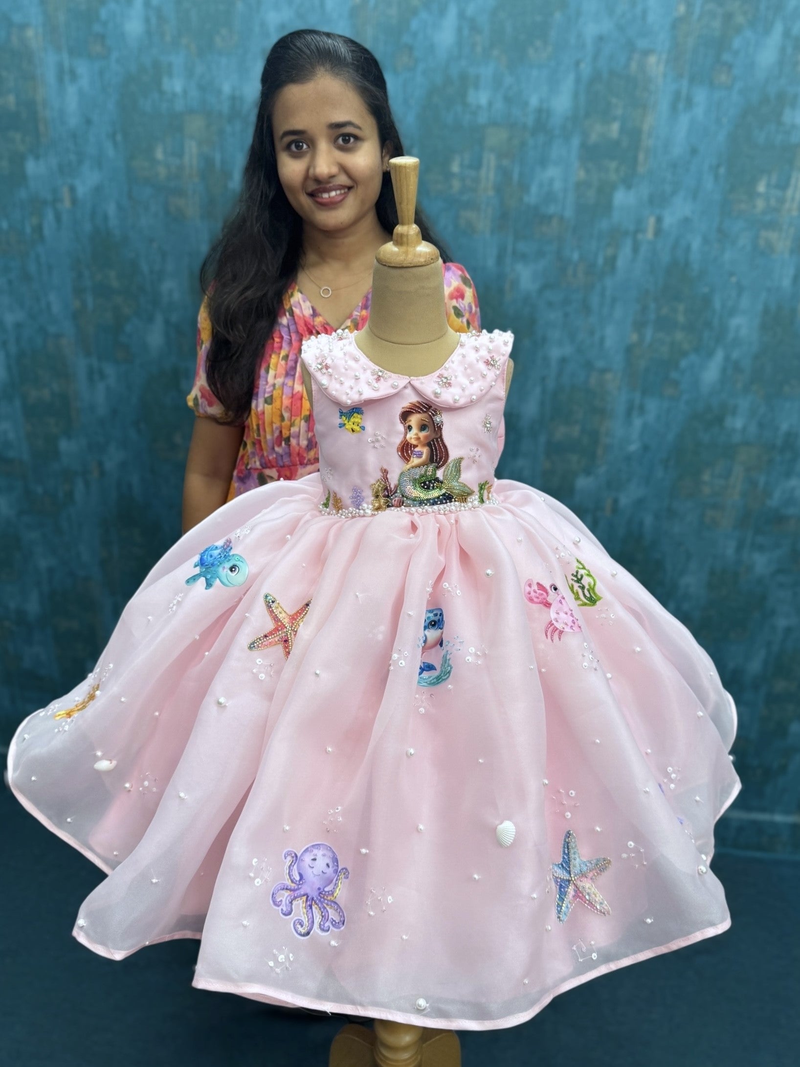 Princess Gown Online, Pink Mermaid Princess Gown