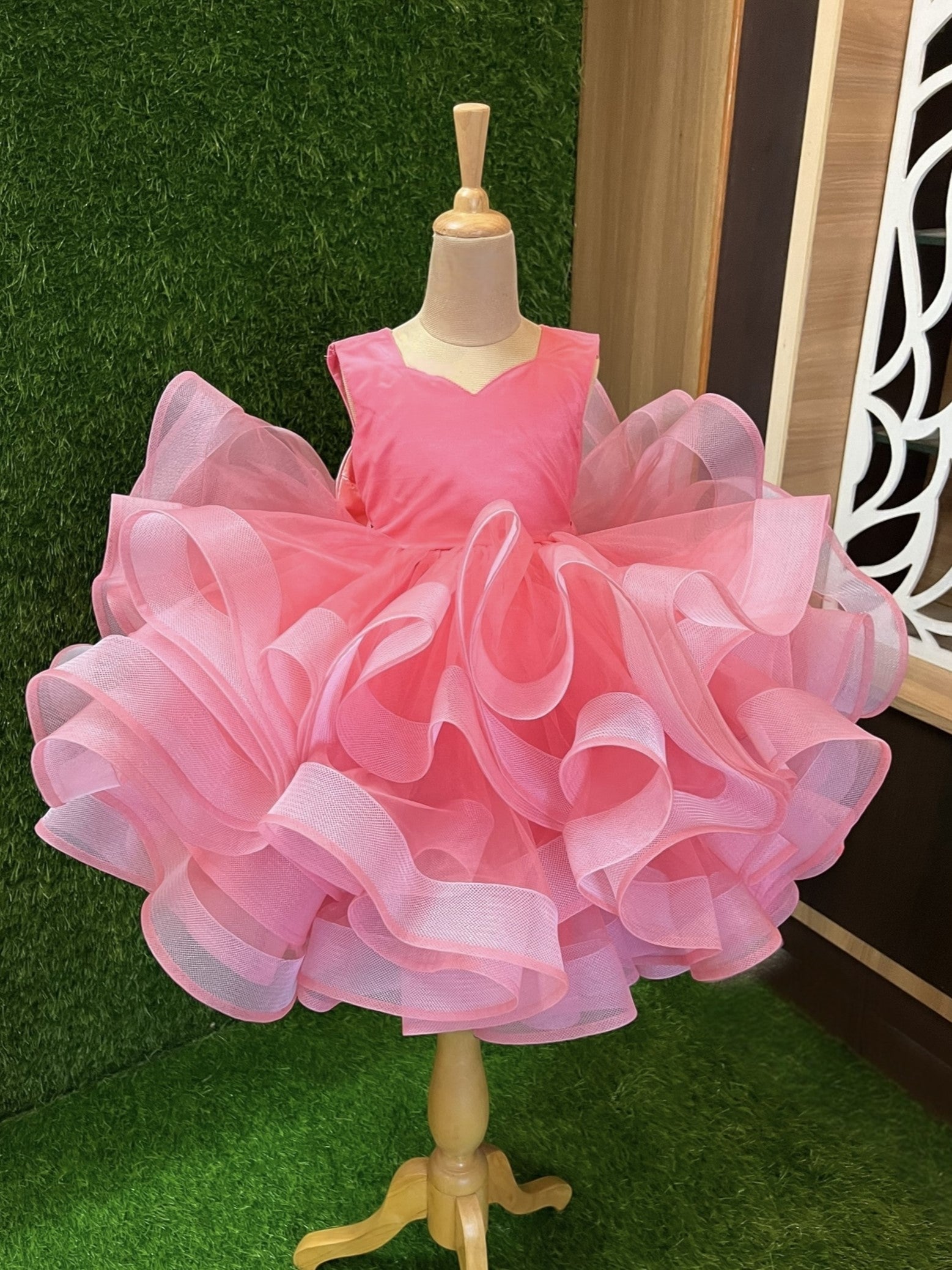 Blush Petal Cloud Hand-Layered Fairy-tale Princess Gown