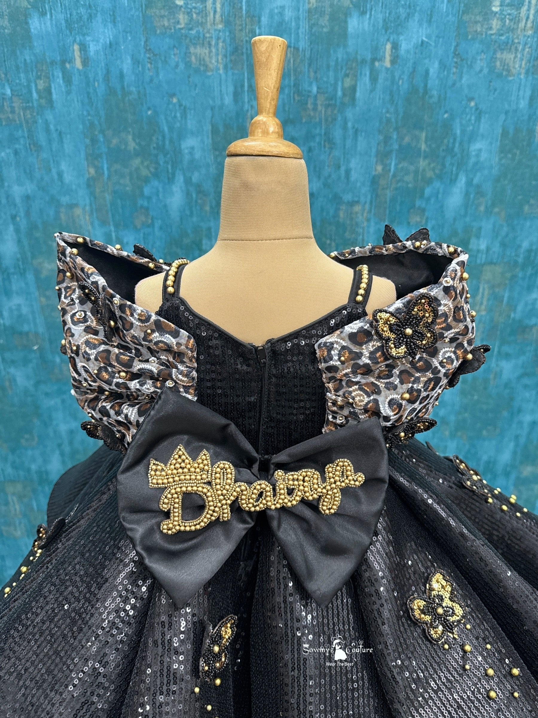 Noir Royale Butterfly Gown