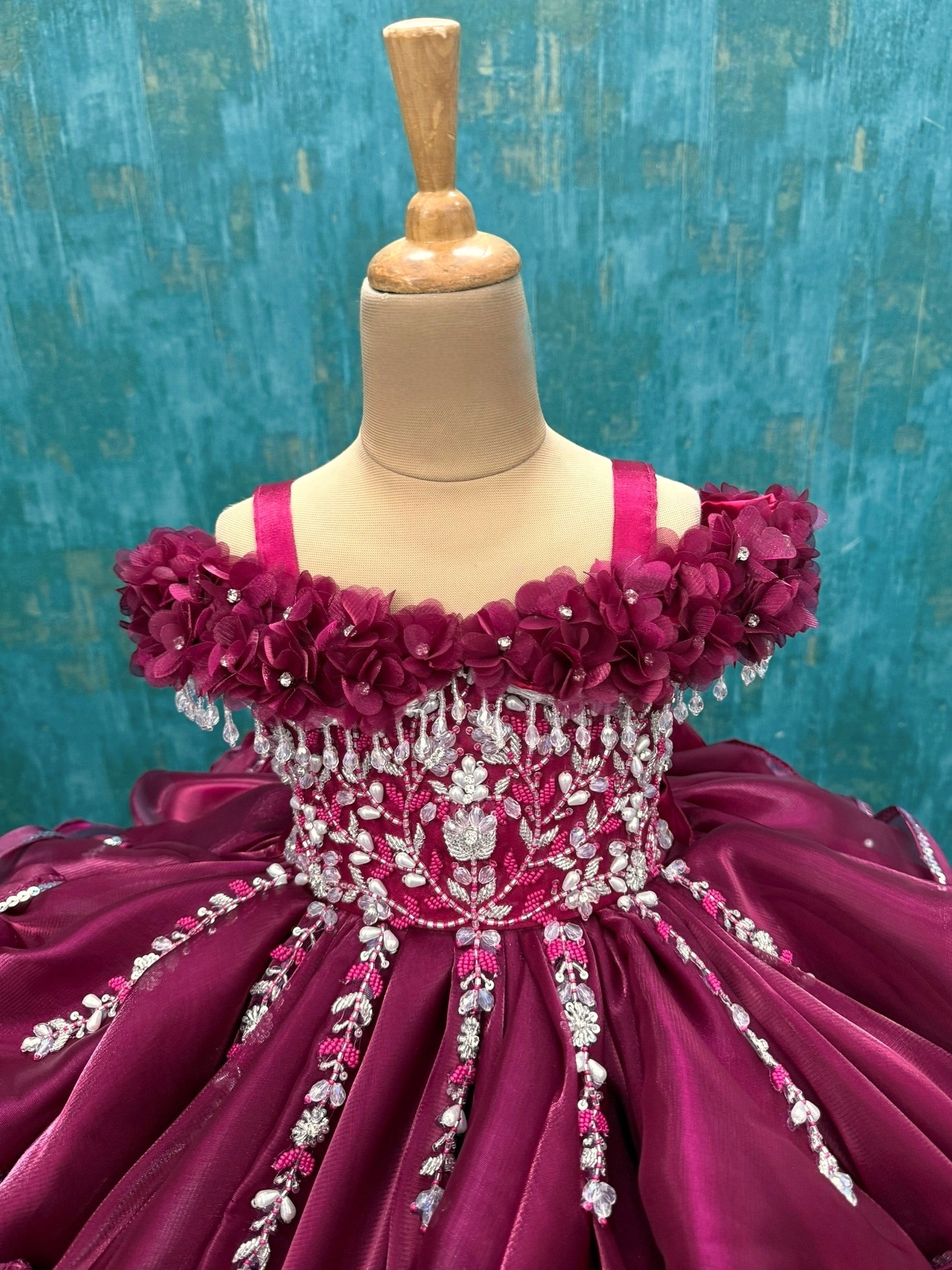 Layer ruby Jimmychu Sequence Ball Gown
