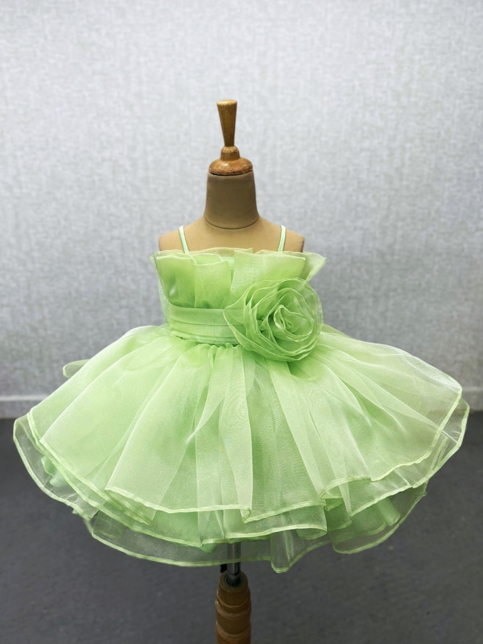 Leafy Charm organza floral gown