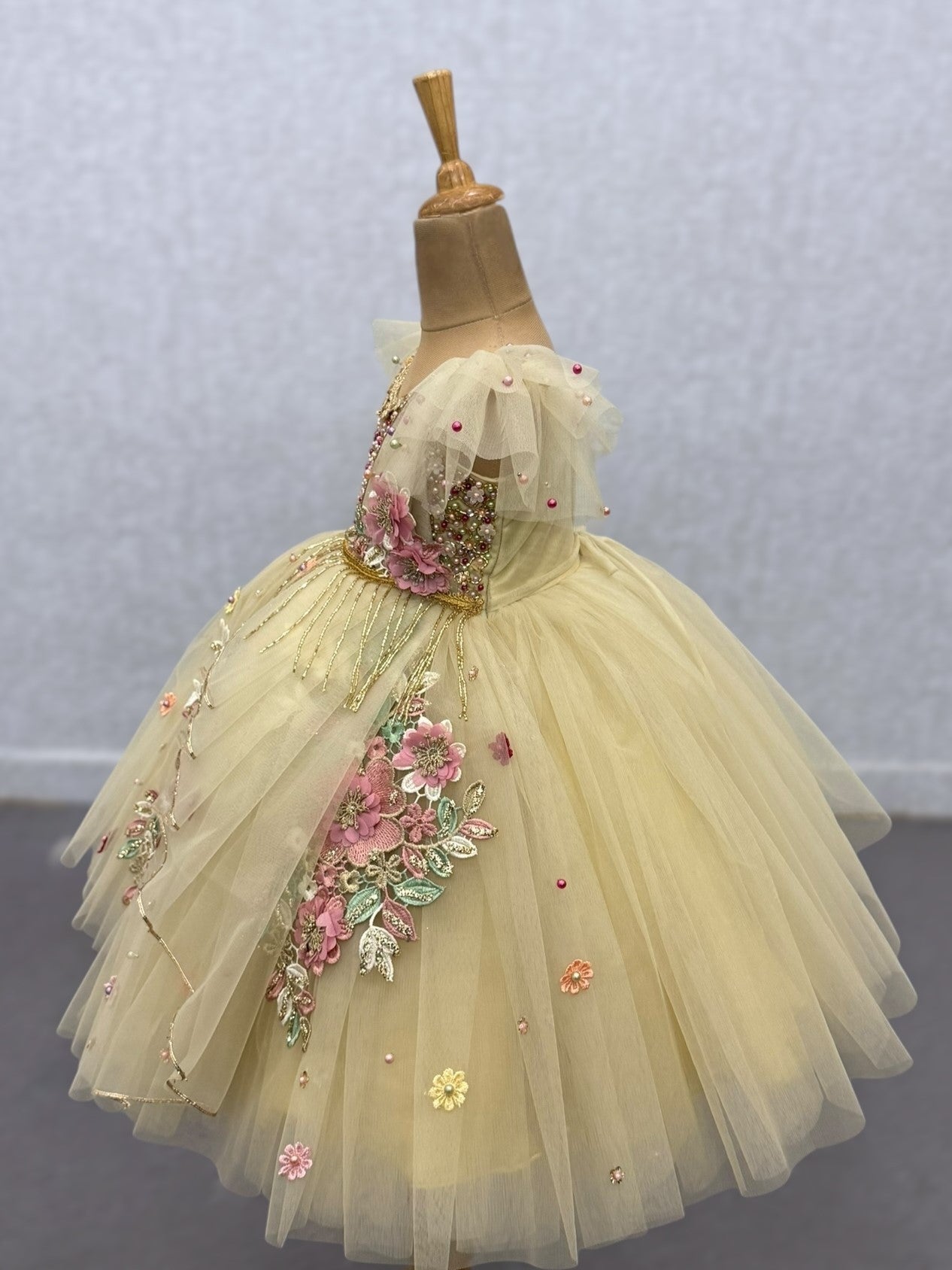 Golden Blossom Radiance Gown