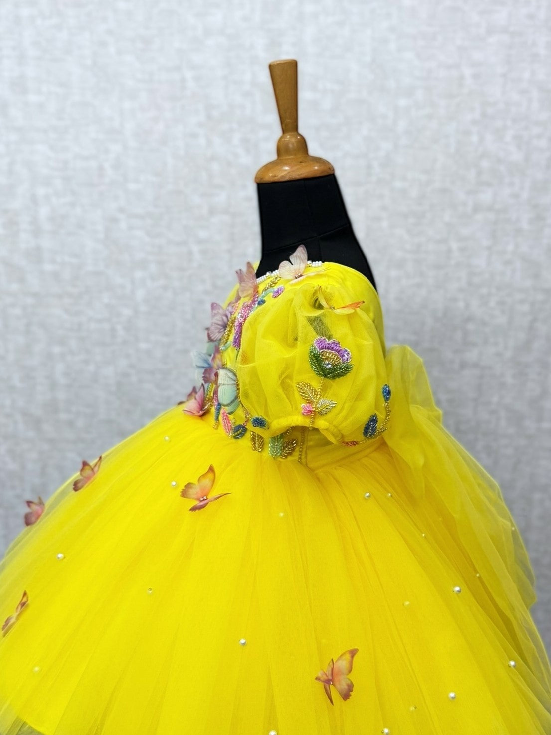 Yellow Sunshine Butterfly Bloom Gown