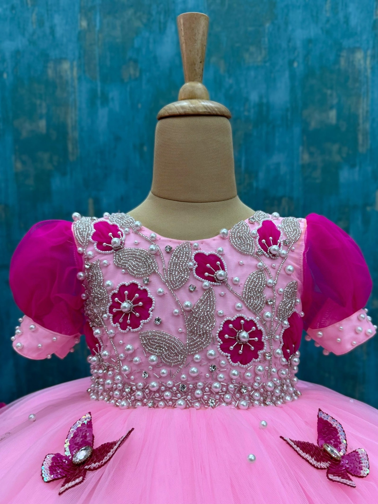 Pink Blossom Butterfly Gown