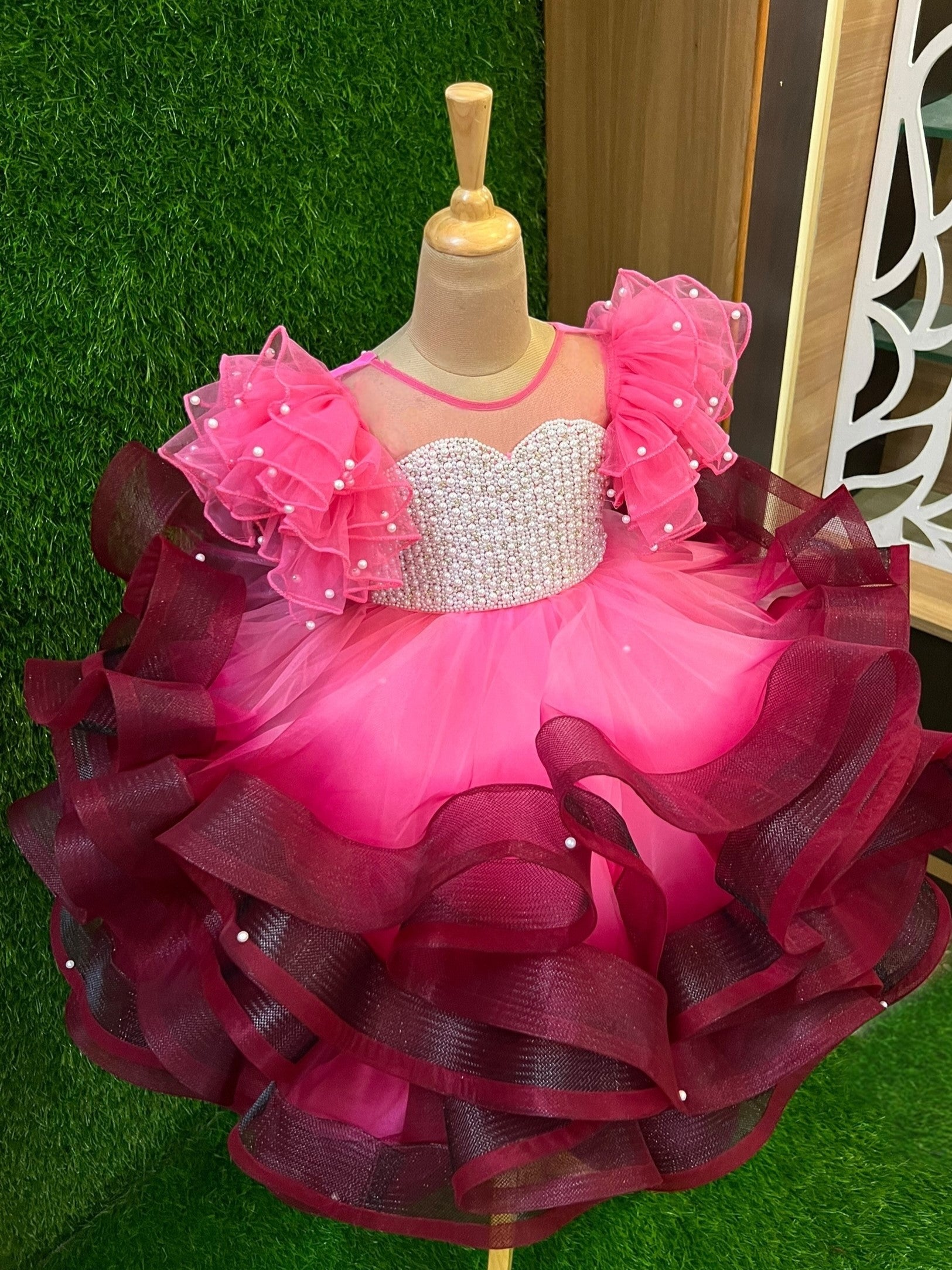 Ruby Rosette Bubble Princess Dress