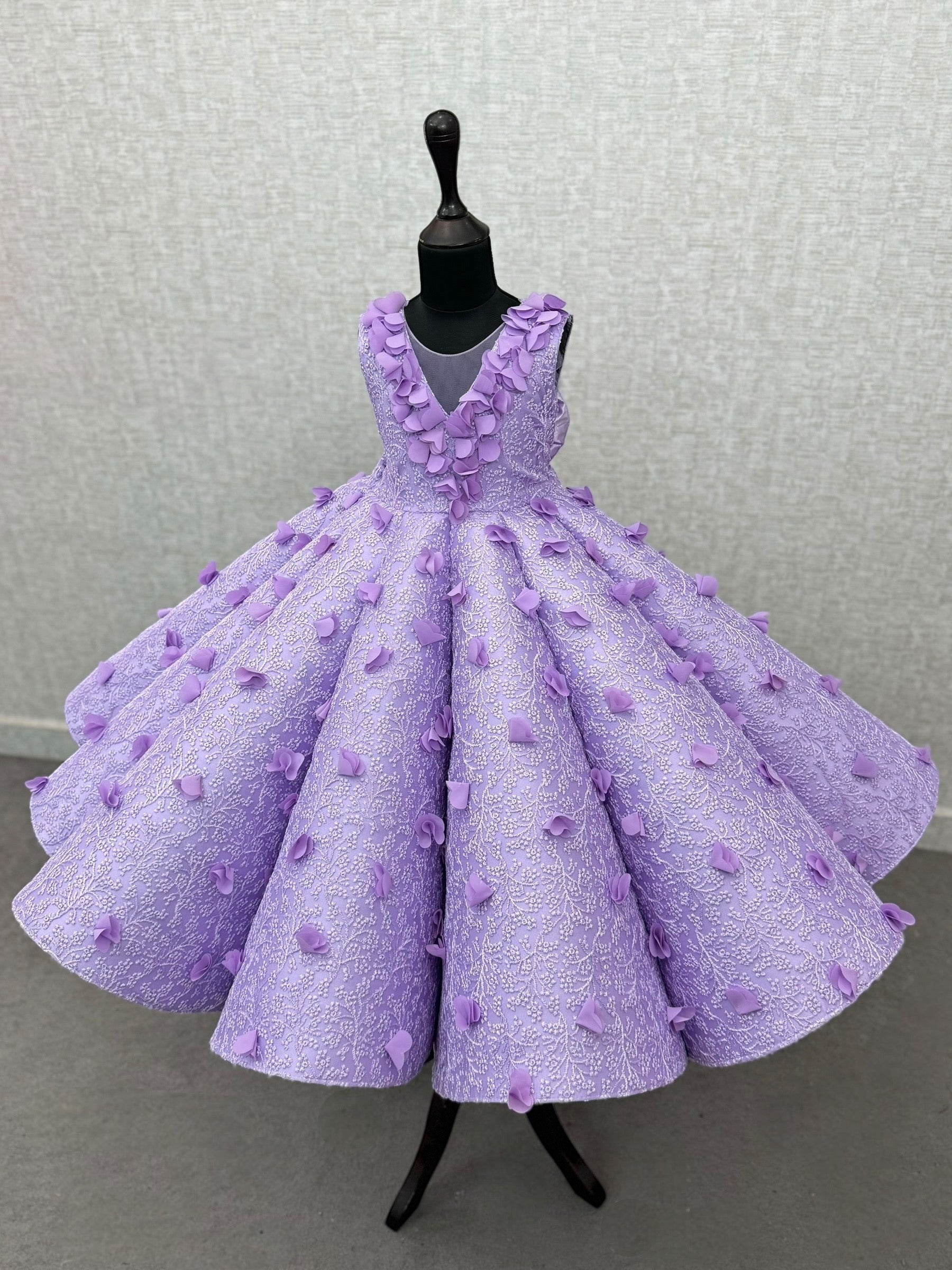 Lavender Rosette Bloom Gown