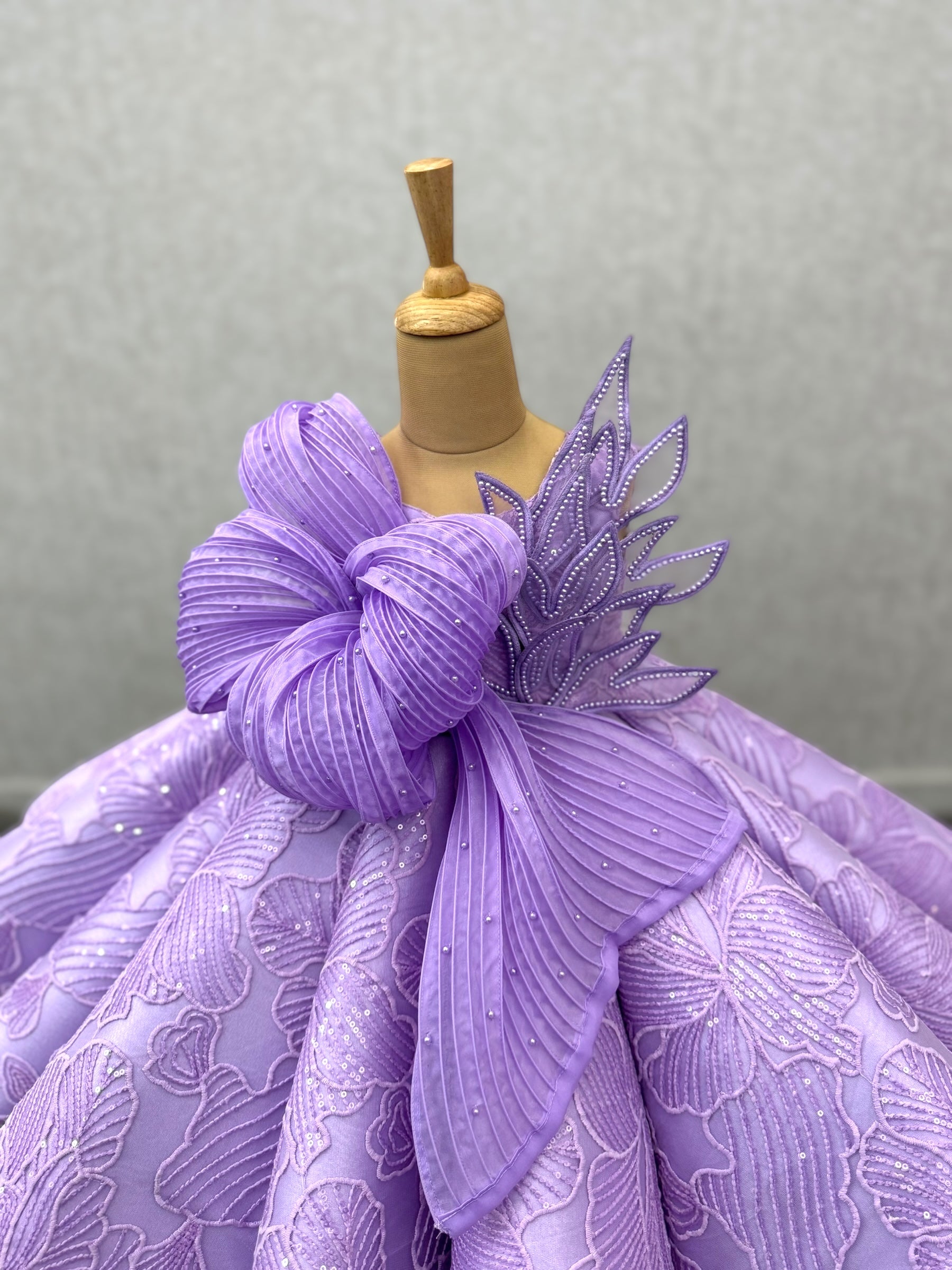 Lilac Feather Bloom Gown