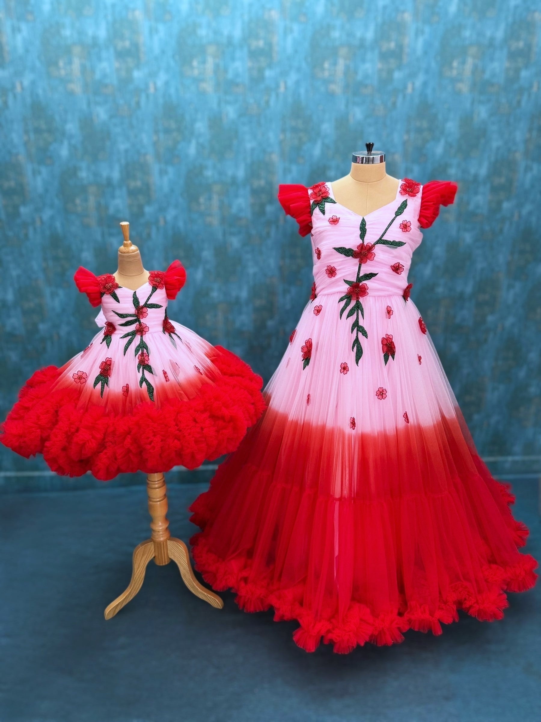 Buy Mother Daughter Dresses Online, Rose Ombre Mom & Daughter Set