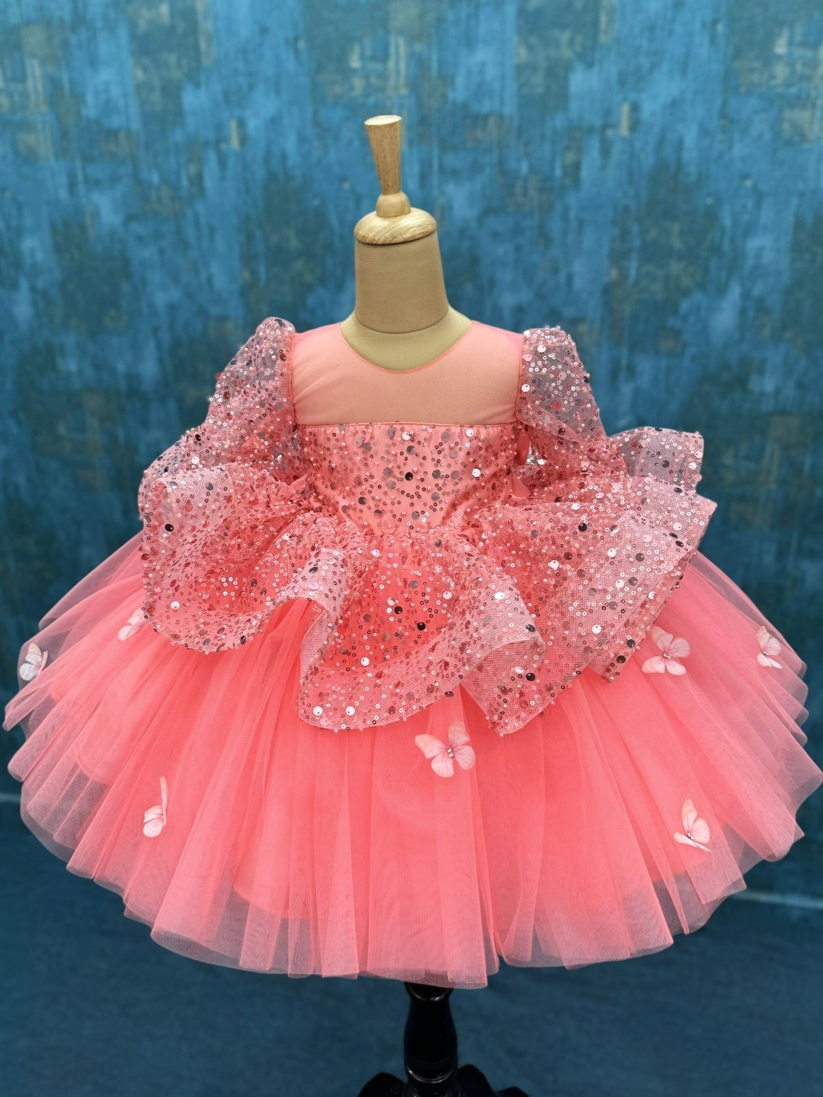 Rosé Fairy Flare Butterfly Princess Gown