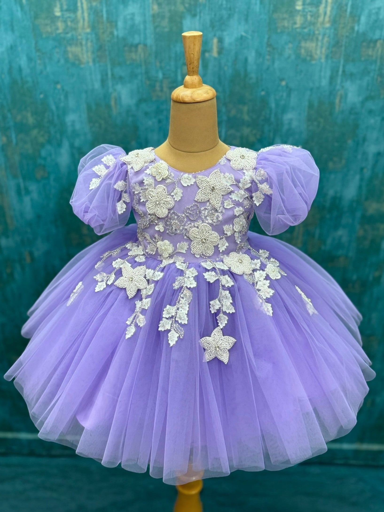 Lavender Dewdrop Pearl Garden Gown