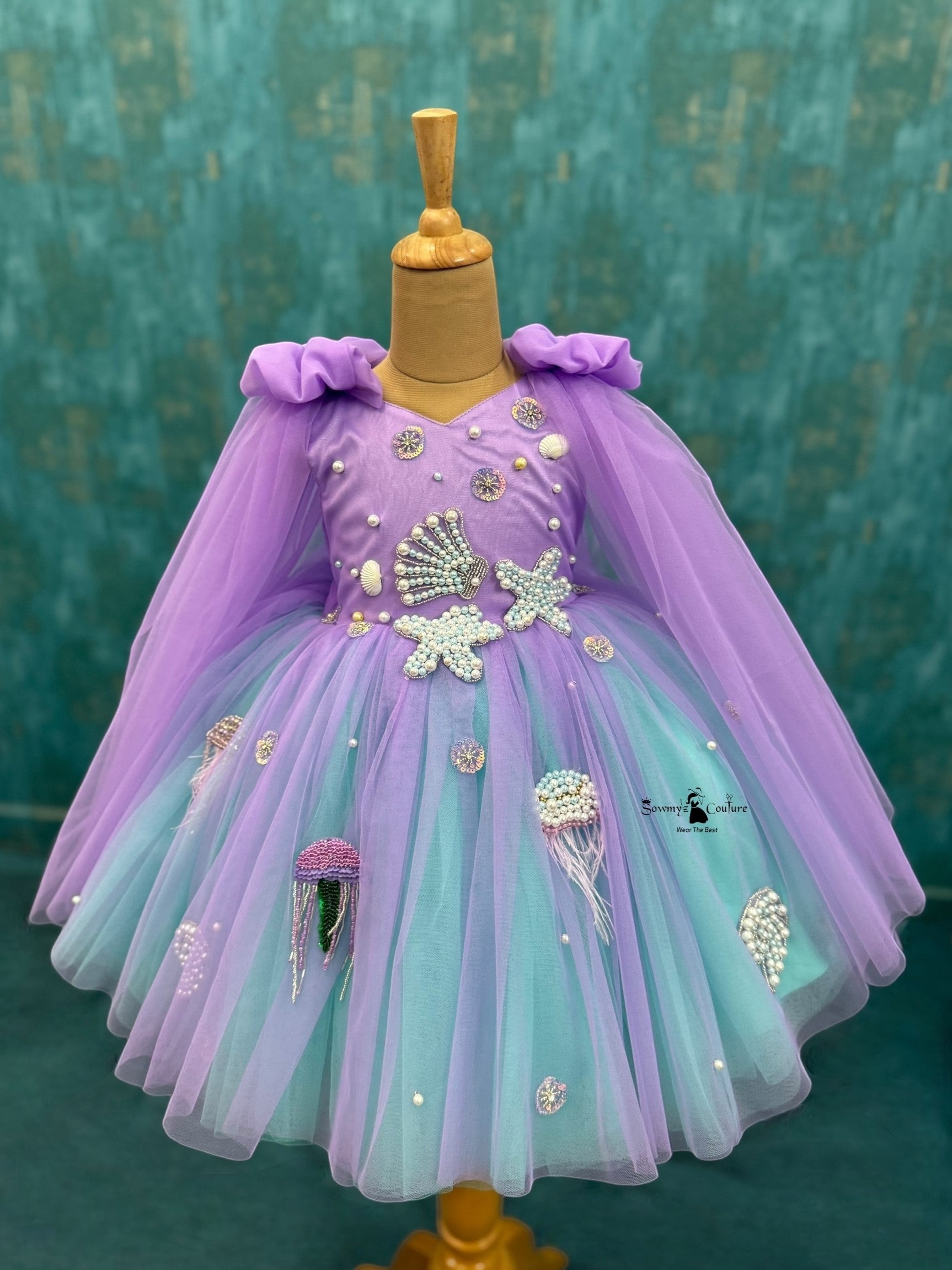 Mom-Daughter Combo Dress Online, Lavender Ombre Mom & Daughter Set