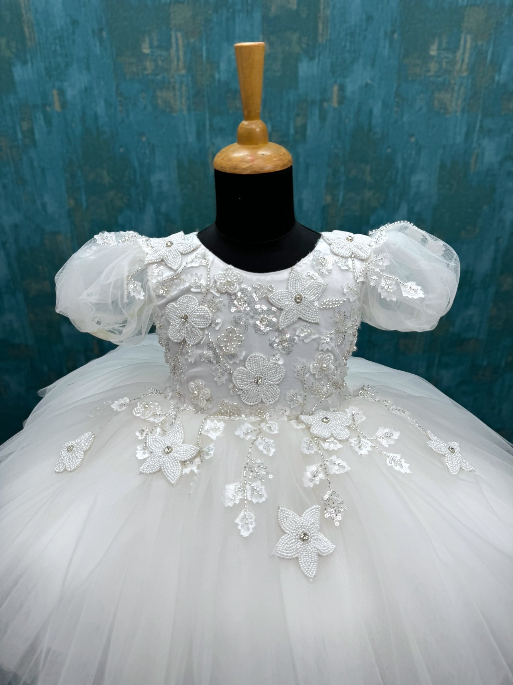 Angel Mist Floral Pearl work Royal Princess Occasion Dress