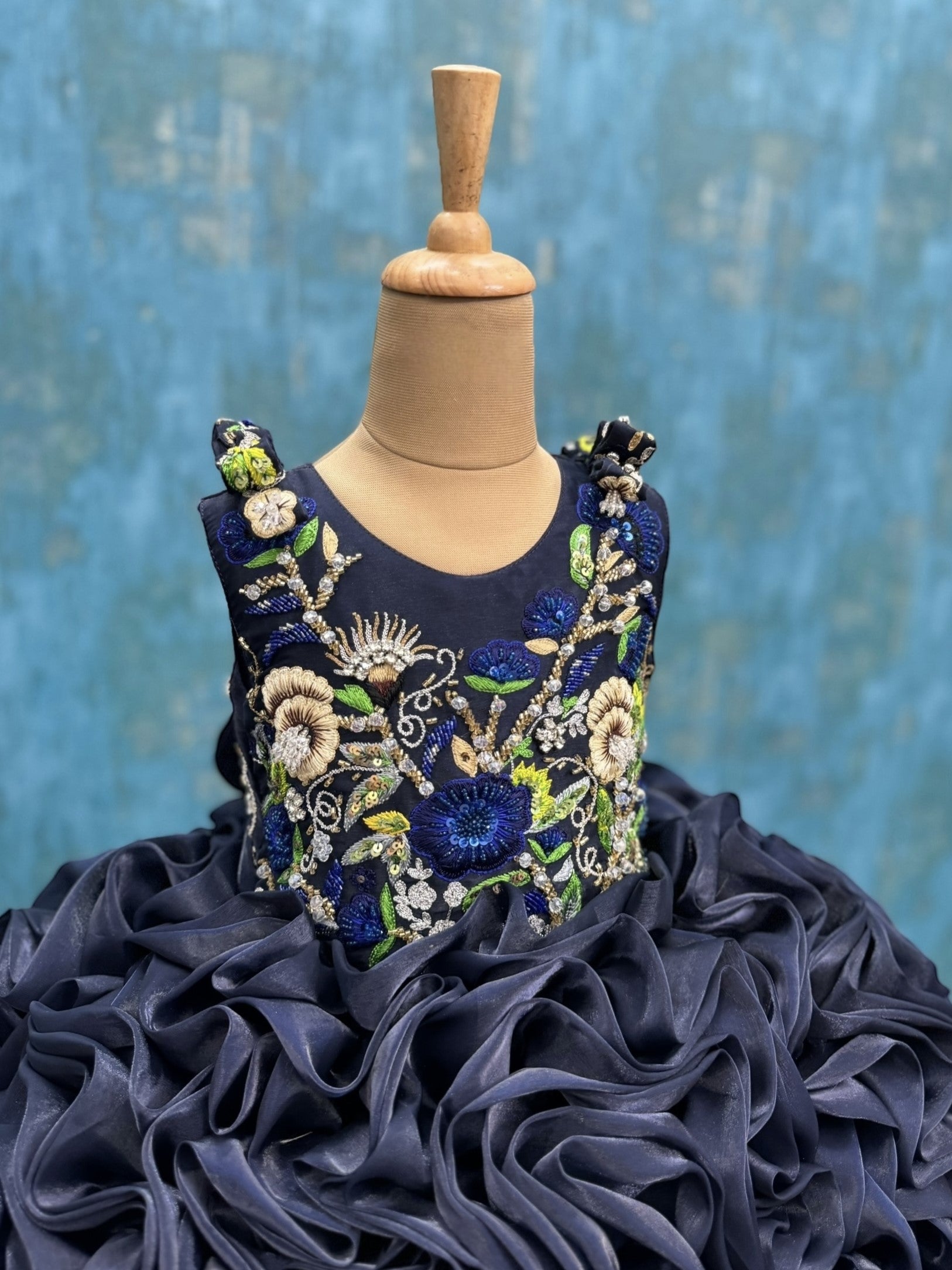 Buy Designer Party Gowns Online, Royal Navy Princess Gown Duo