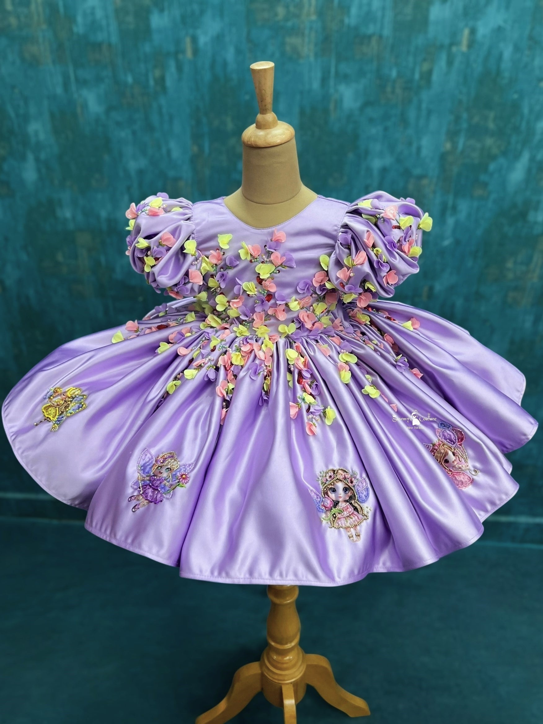Lavender Petal Whisper Garden Fairy Party Dress