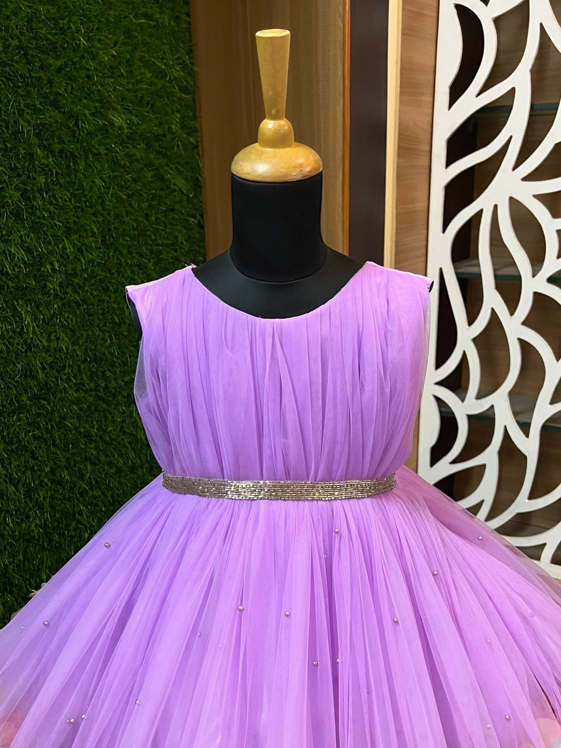 Lavender Rainbow Blossom Ombre Rose Ruffle Fairy-tale Princess Gown