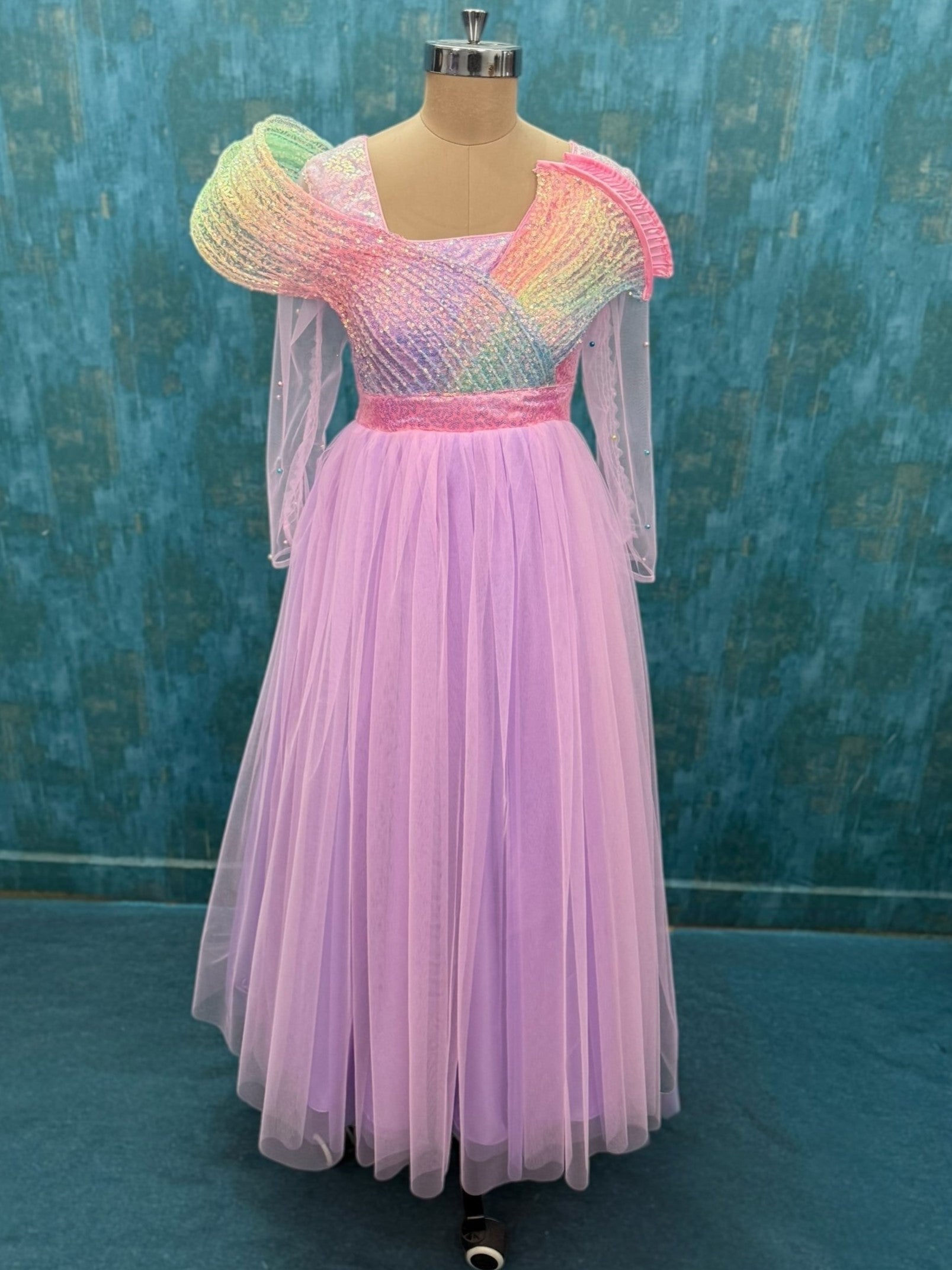 designer rainbow dress Caroline Constas' Gorgeous Rainbow Colored Clothing