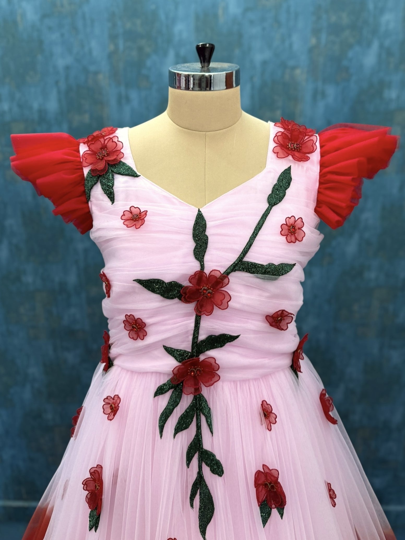 Rosy Ember Garden Gown