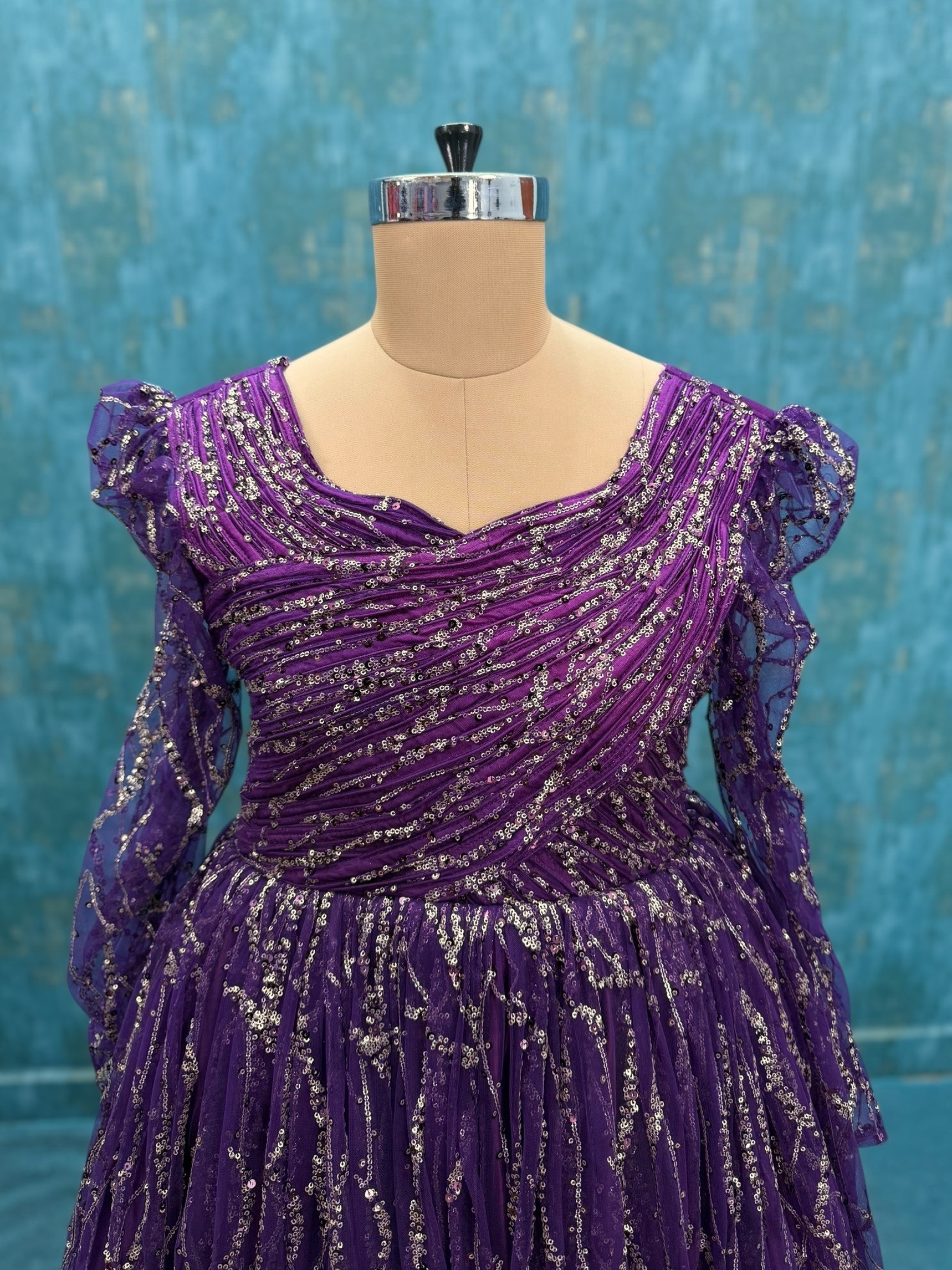 Wine shaded Structure gown