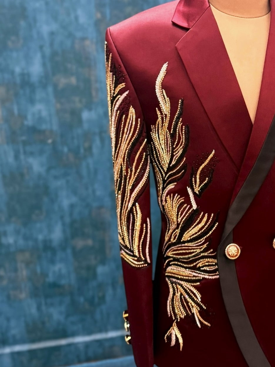 Garnet Flame Majesty- Comes with Pant and Shirt