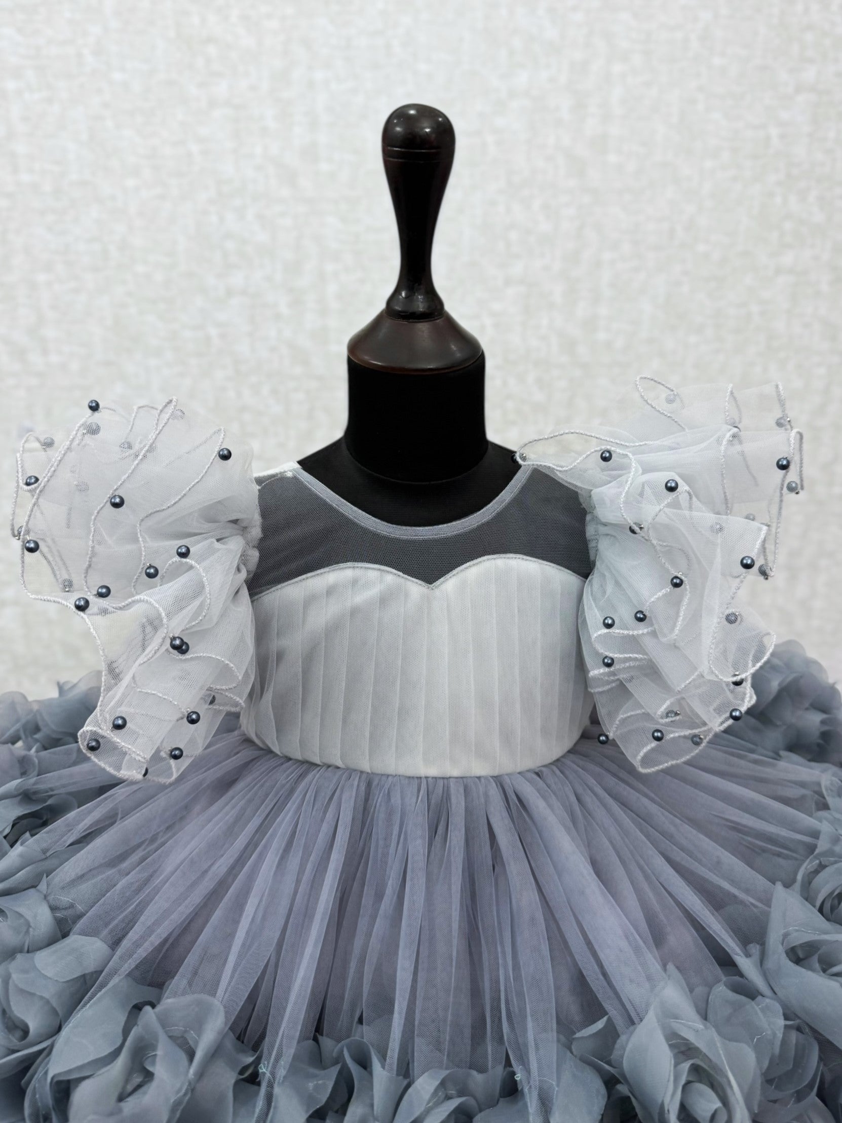 Silver Rose Bloom Princess Dress