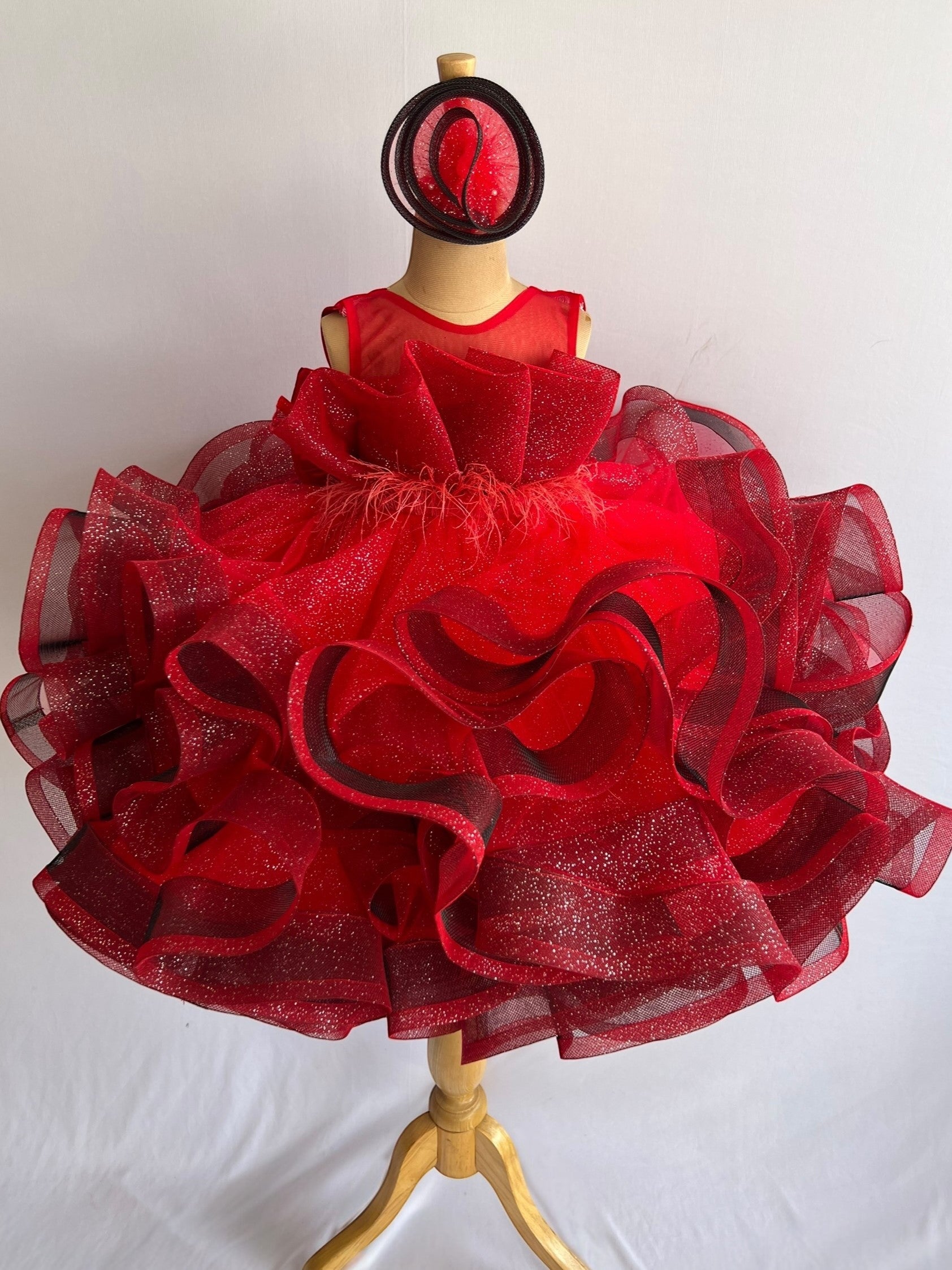 Cutie Ruby Ruffle Majesty Dress