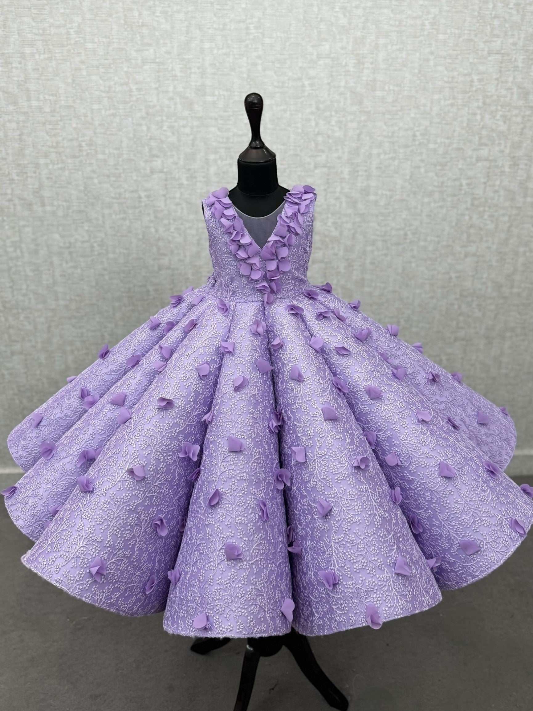 Lavender Rosette Bloom Gown