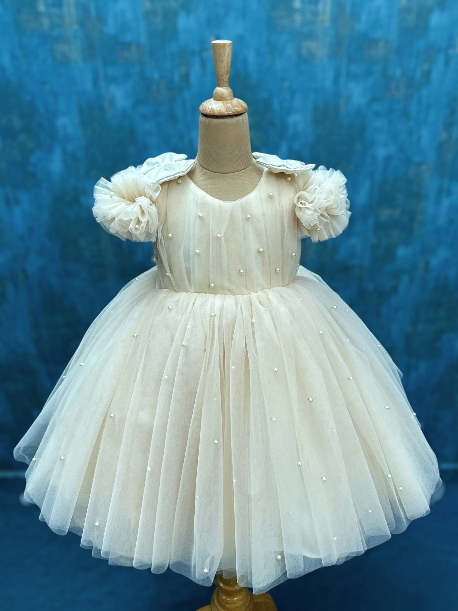 Moonlight Ivory Pearl Whisper Soft Tulle Enchanted Princess Ball Gown
