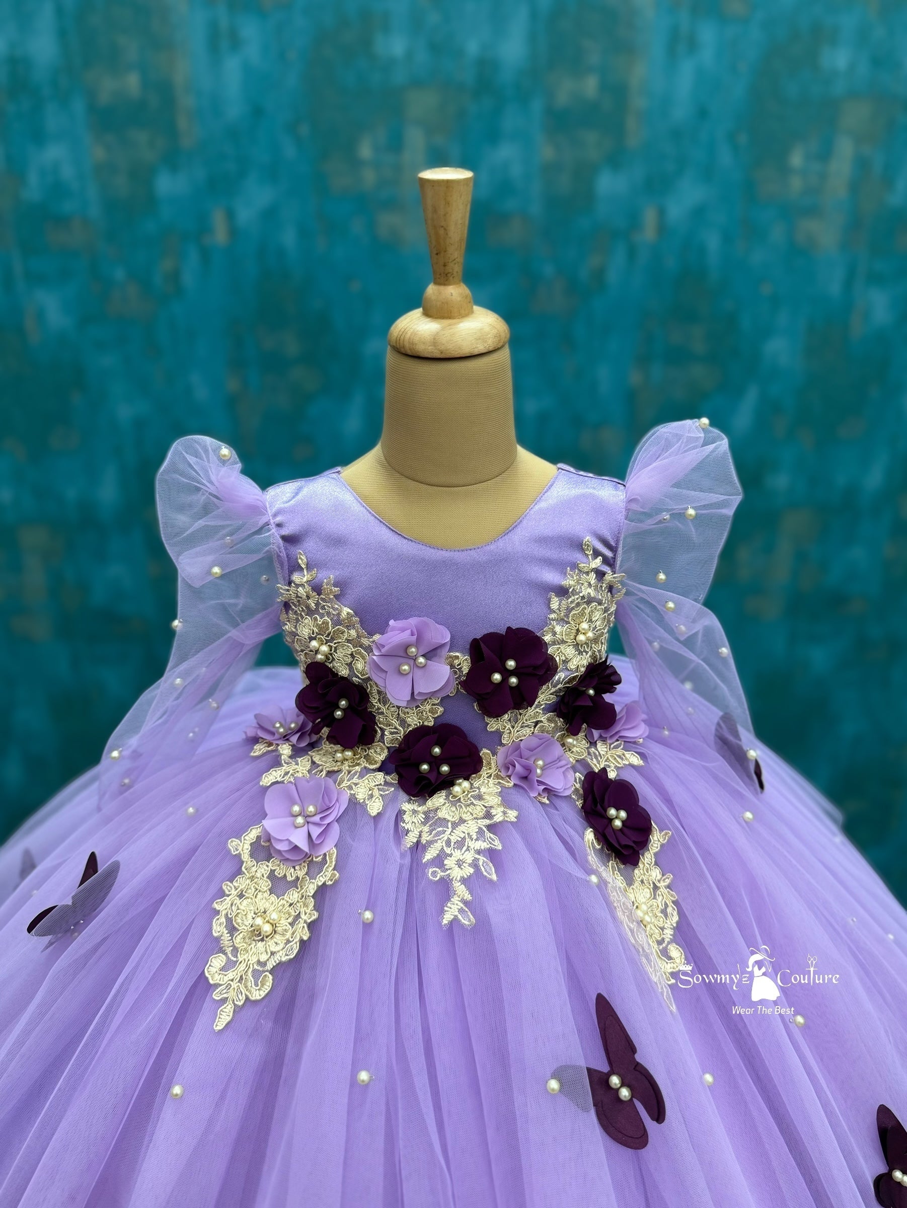 Purple Haze Butterfly Garden Princess Dress